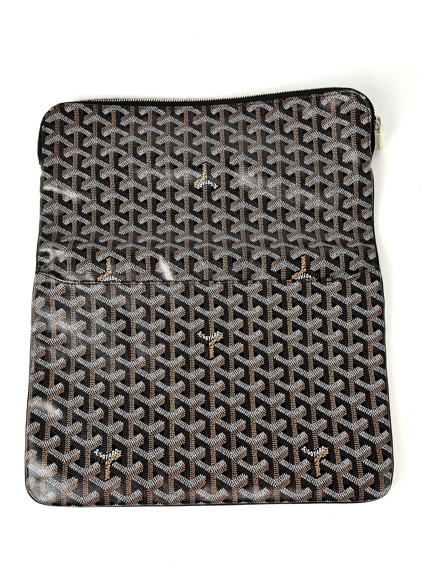 GOYARD Goyardine Pochette Sainte Marie GM Black Clutch Bag