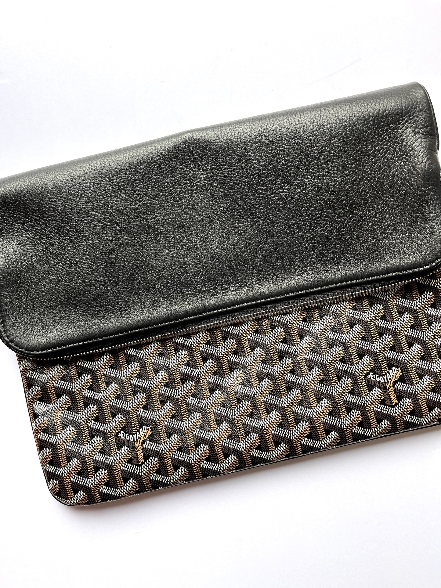 GOYARD Goyardine Pochette Sainte Marie GM Black Clutch Bag