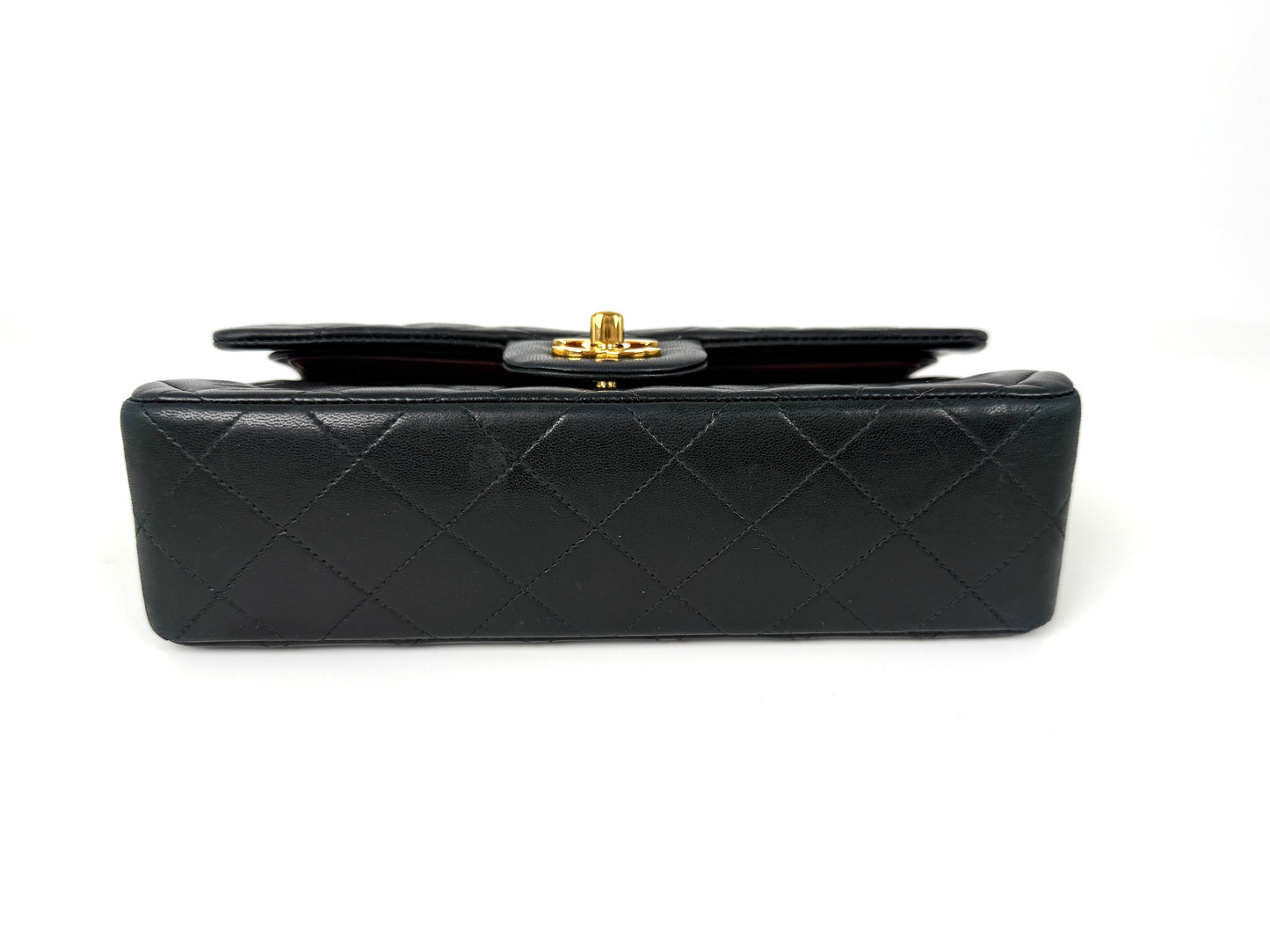 Vintage CHANEL Small Classic Quilted Lambskin Leather Double Flap Bag
