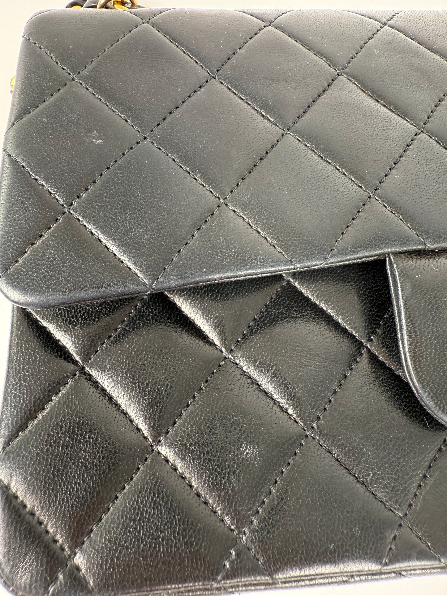 Vintage CHANEL Small Classic Quilted Lambskin Leather Double Flap Bag
