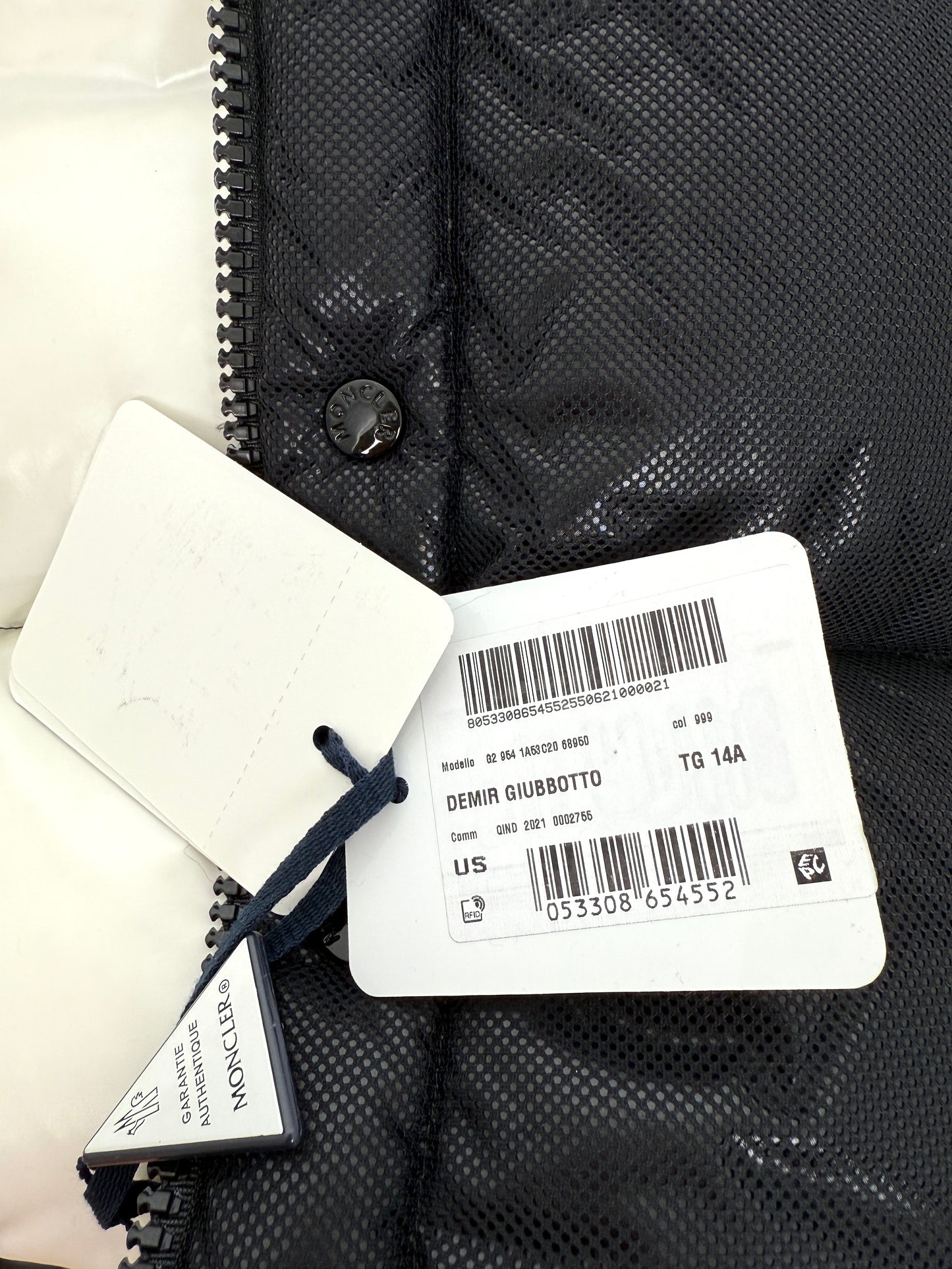 New Moncler Black Down Puffer Demir Giubbotto Hooded Coat S