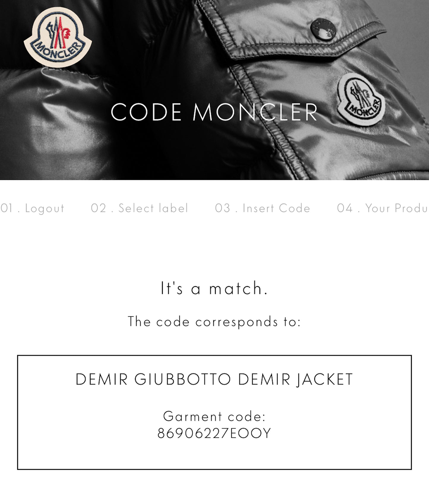 New Moncler Black Down Puffer Demir Giubbotto Hooded Coat S