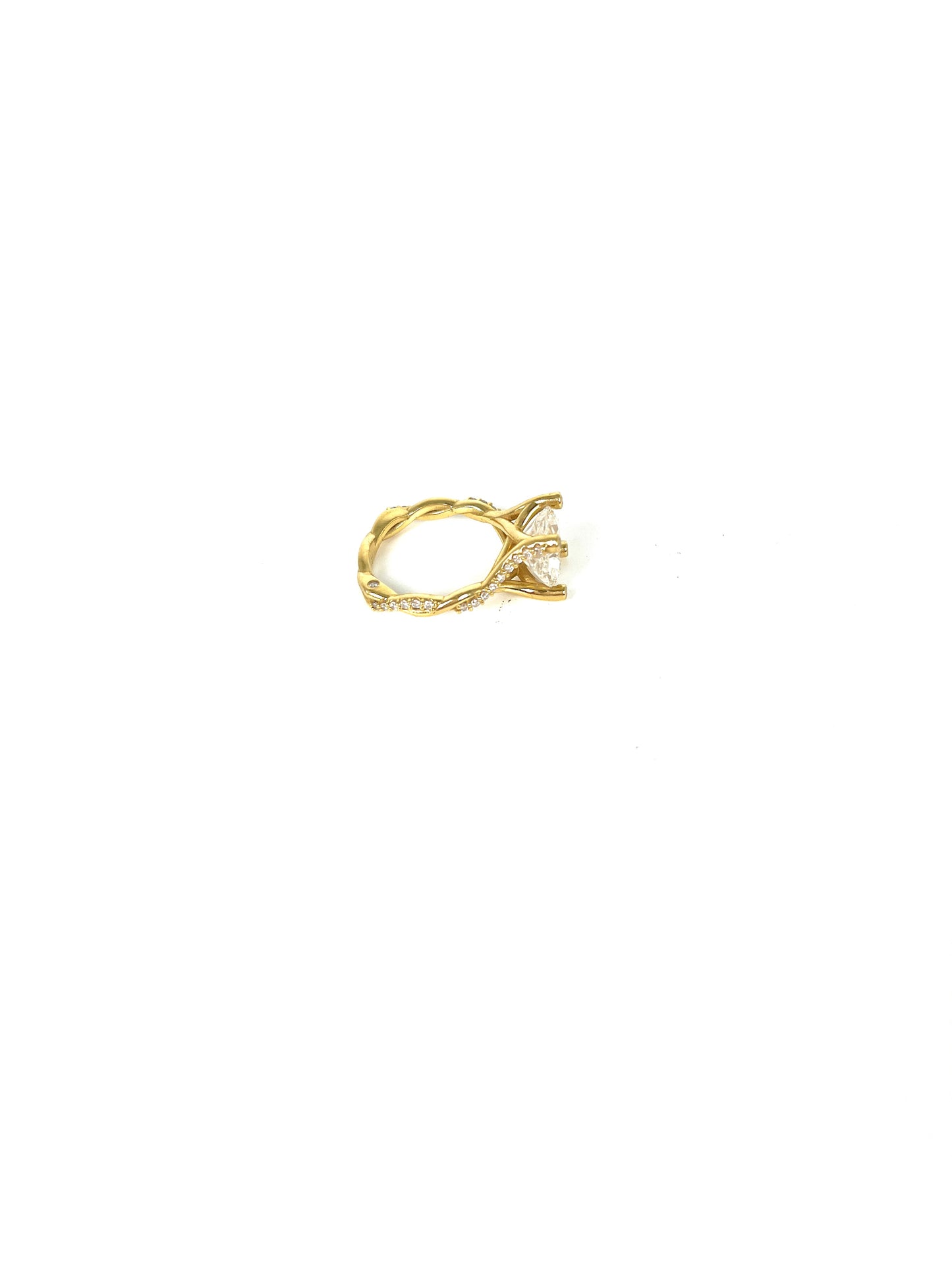 14k Yellow Gold 3.01ct Lab Grown Cushion Cut Diamond Engagement Ring with Appraisal