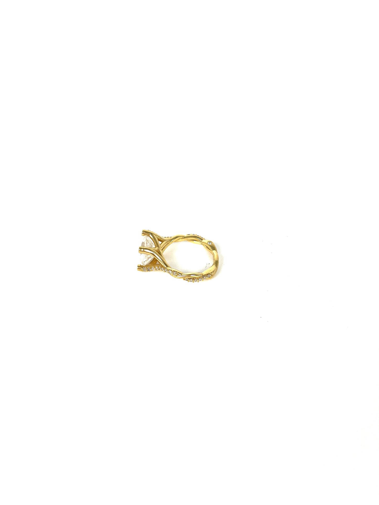 14k Yellow Gold 3.01ct Lab Grown Cushion Cut Diamond Engagement Ring 5.25 with Appraisal