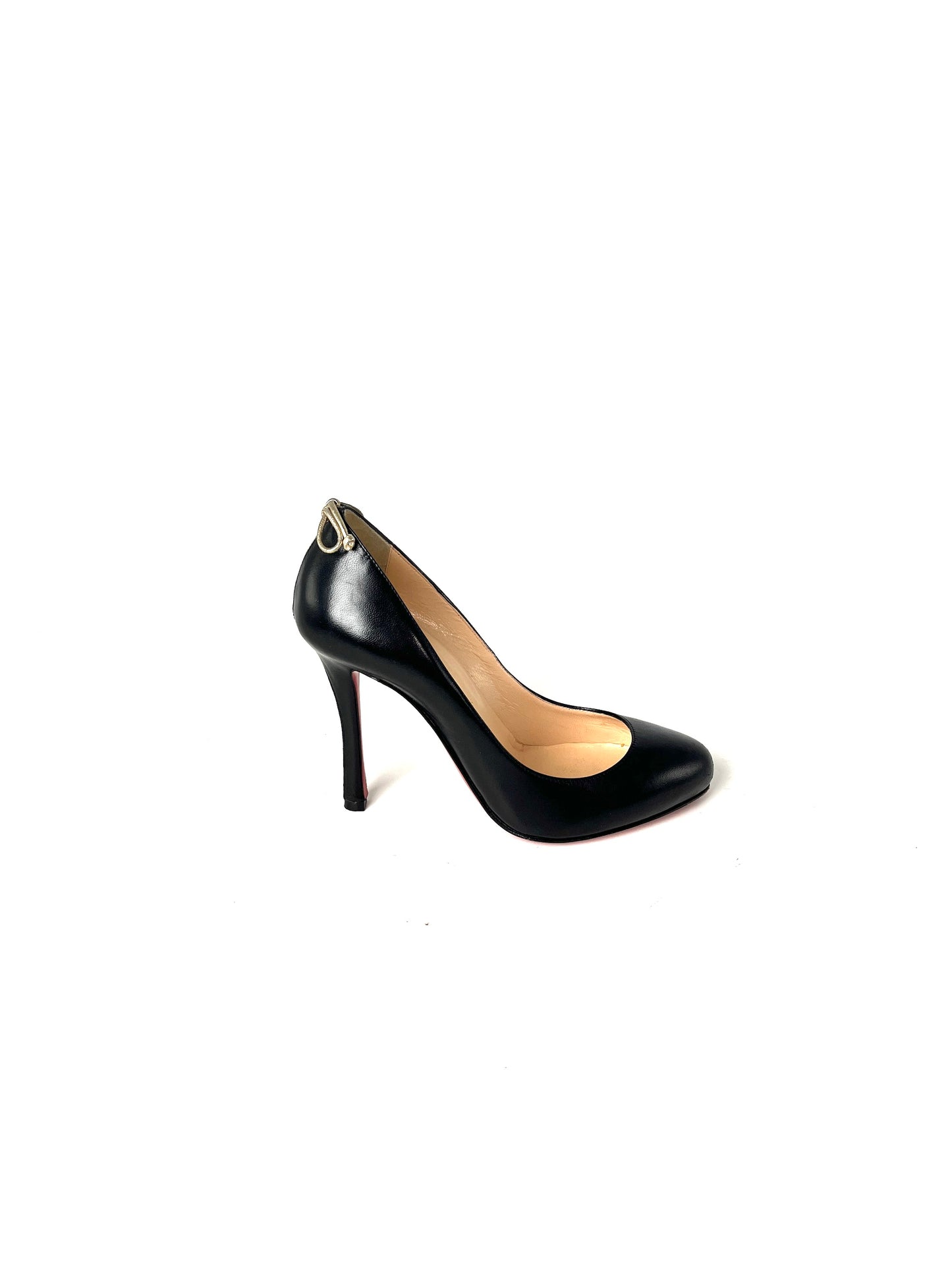 Christian Louboutin Very Gemma 100 Bow Black Pumps Heels 36.5