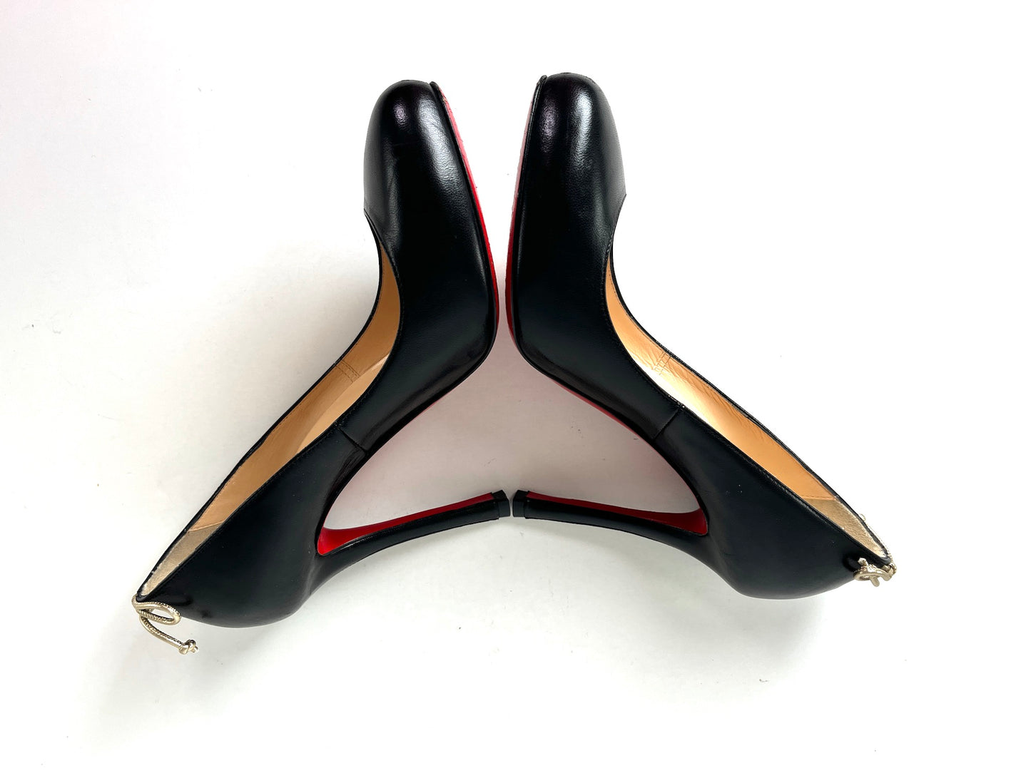 Christian Louboutin Very Gemma 100 Bow Black Pumps Heels 36.5
