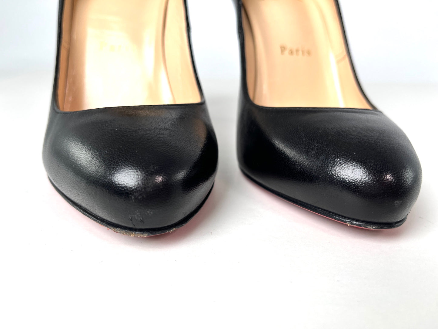Christian Louboutin Very Gemma 100 Bow Black Pumps Heels 36.5