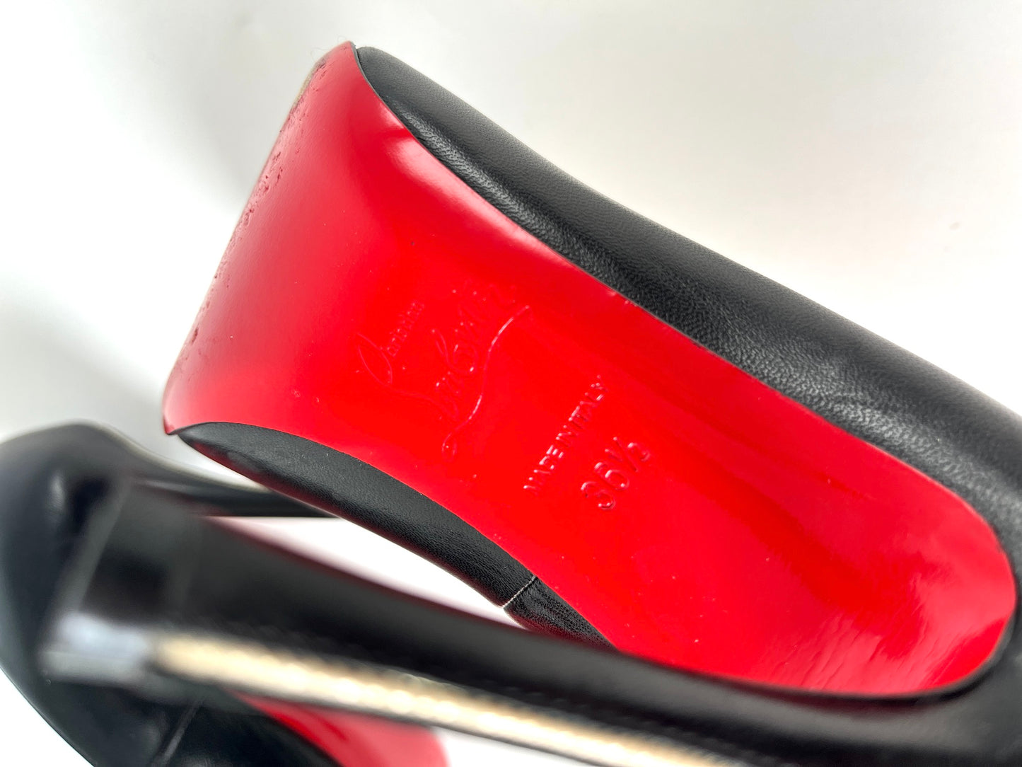 Christian Louboutin Very Gemma 100 Bow Black Pumps Heels 36.5