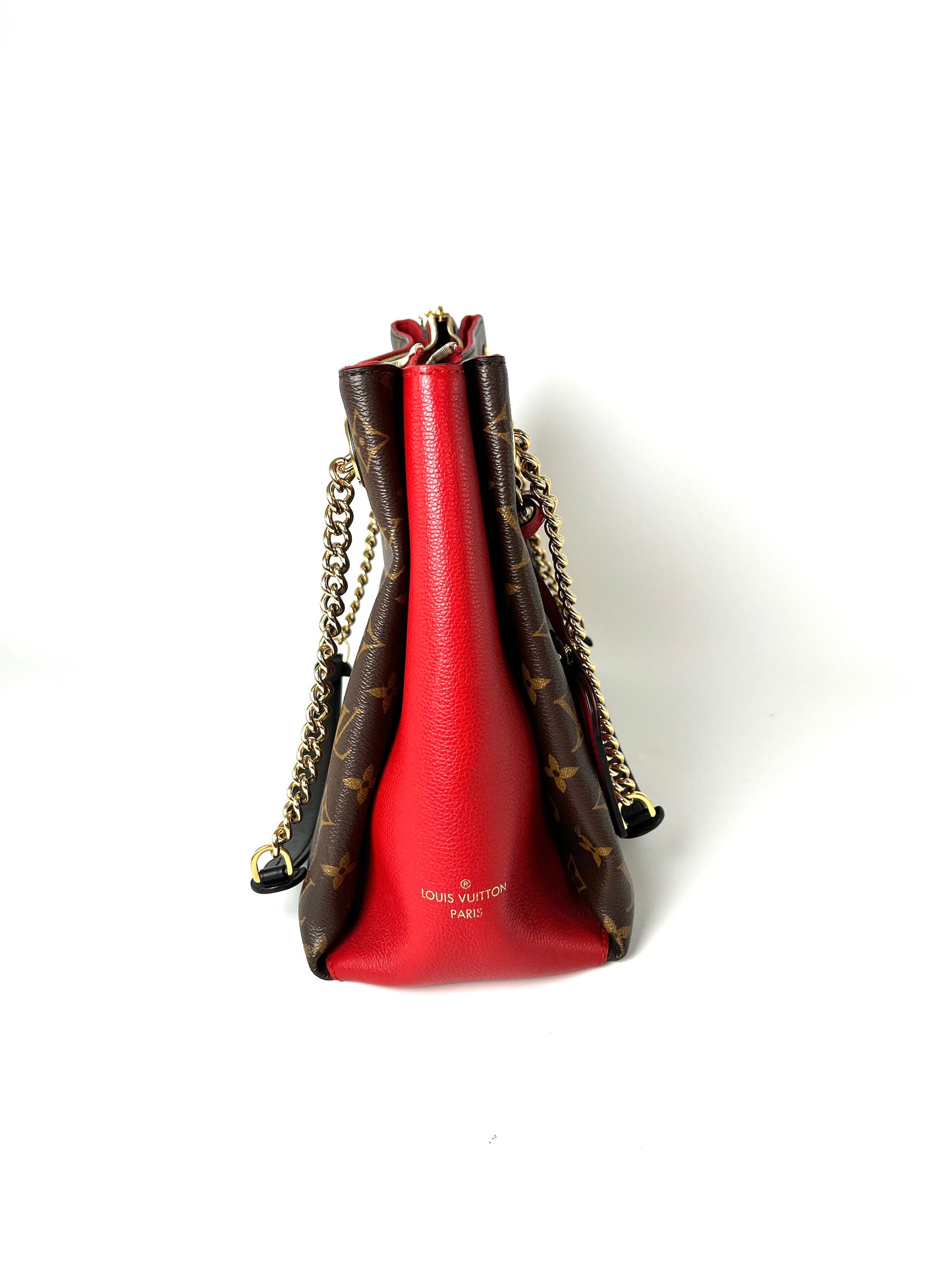 Louis Vuitton Surene MM Monogram Cerise Red Tote Bag