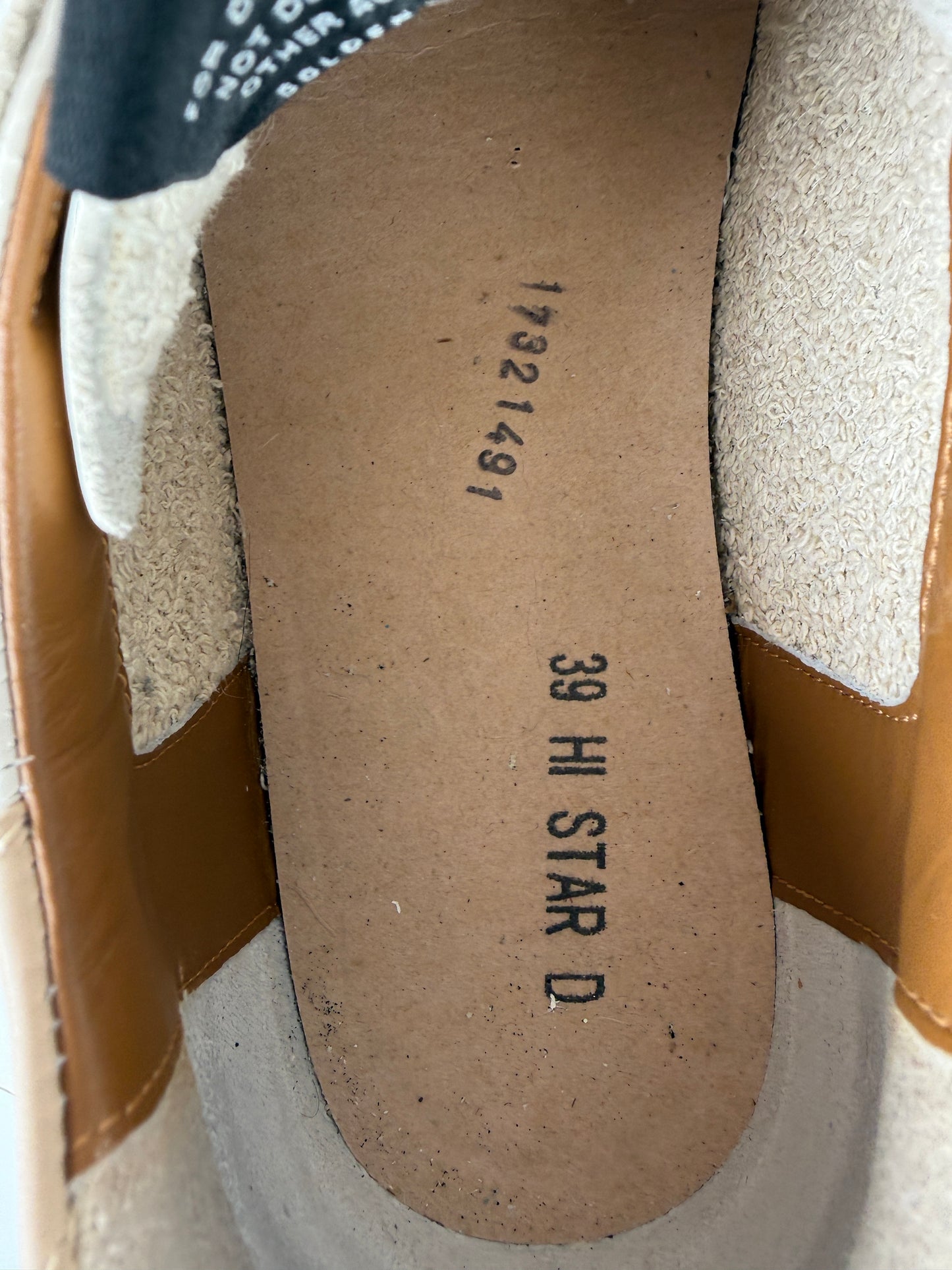 Golden Goose Hi Star White Gold Glitter Star Sneakers 39
