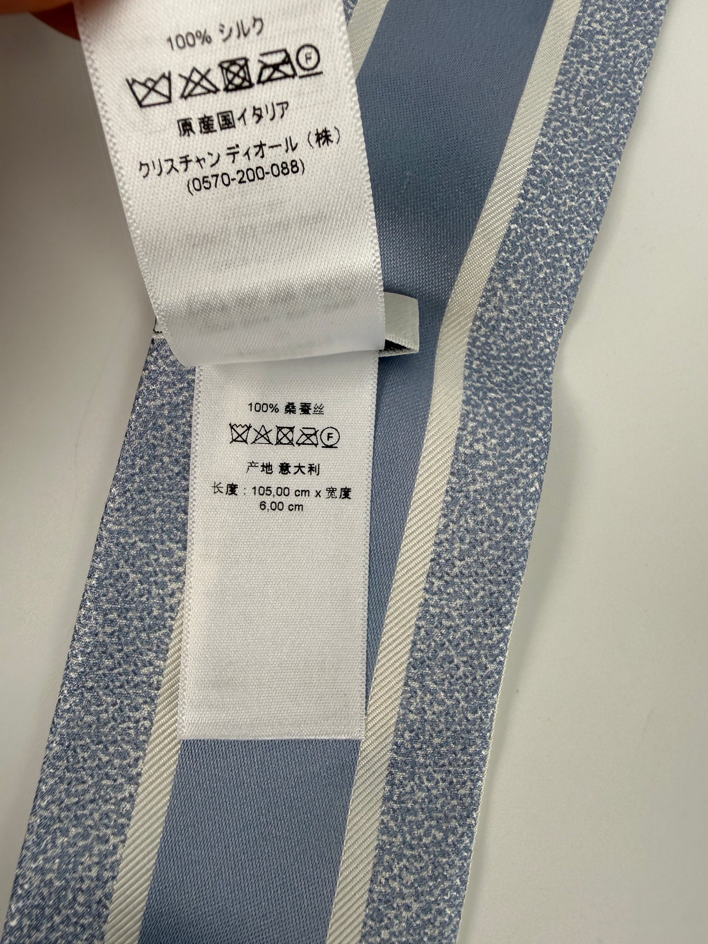 Christian Dior Dioriviera Tiole de Jouy Mitzah Blue Silk Floral Bandeau Scarf