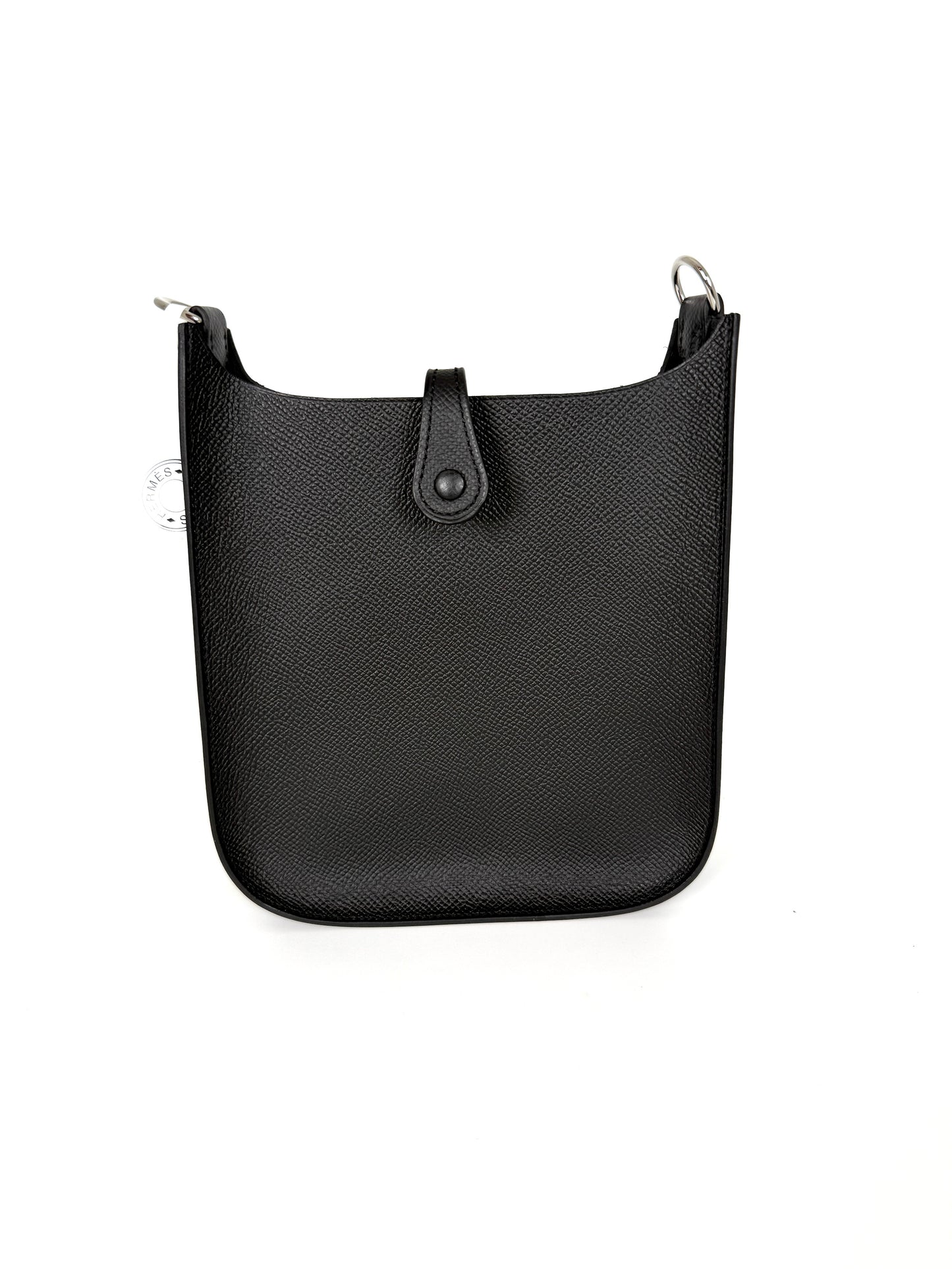 New HERMES Mini Evelyne Sellier TPM 16 Black Leather Crossbody Bag