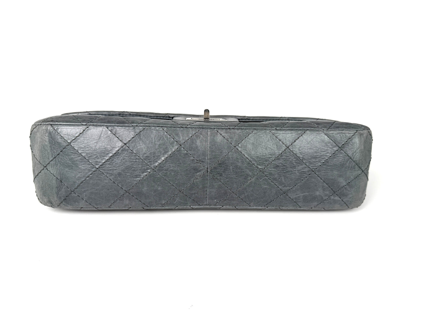 CHANEL Gray 227 2005 Reissue 2.55 Leather Shoulder Crossbody Bag