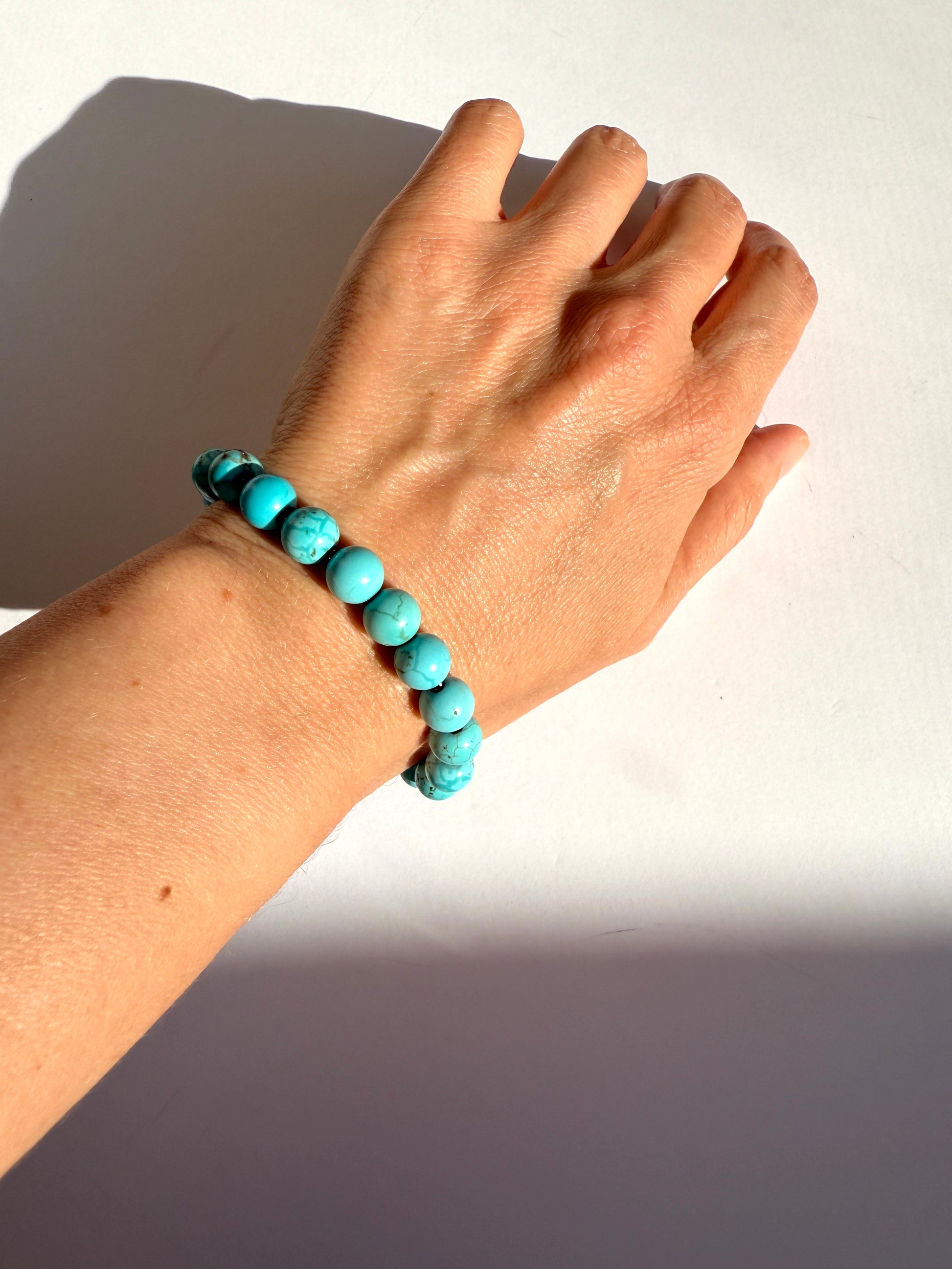 David Yurman Spiritual Bead Ball Blue Turquoise Adjustable Sterling Silver Bracelet