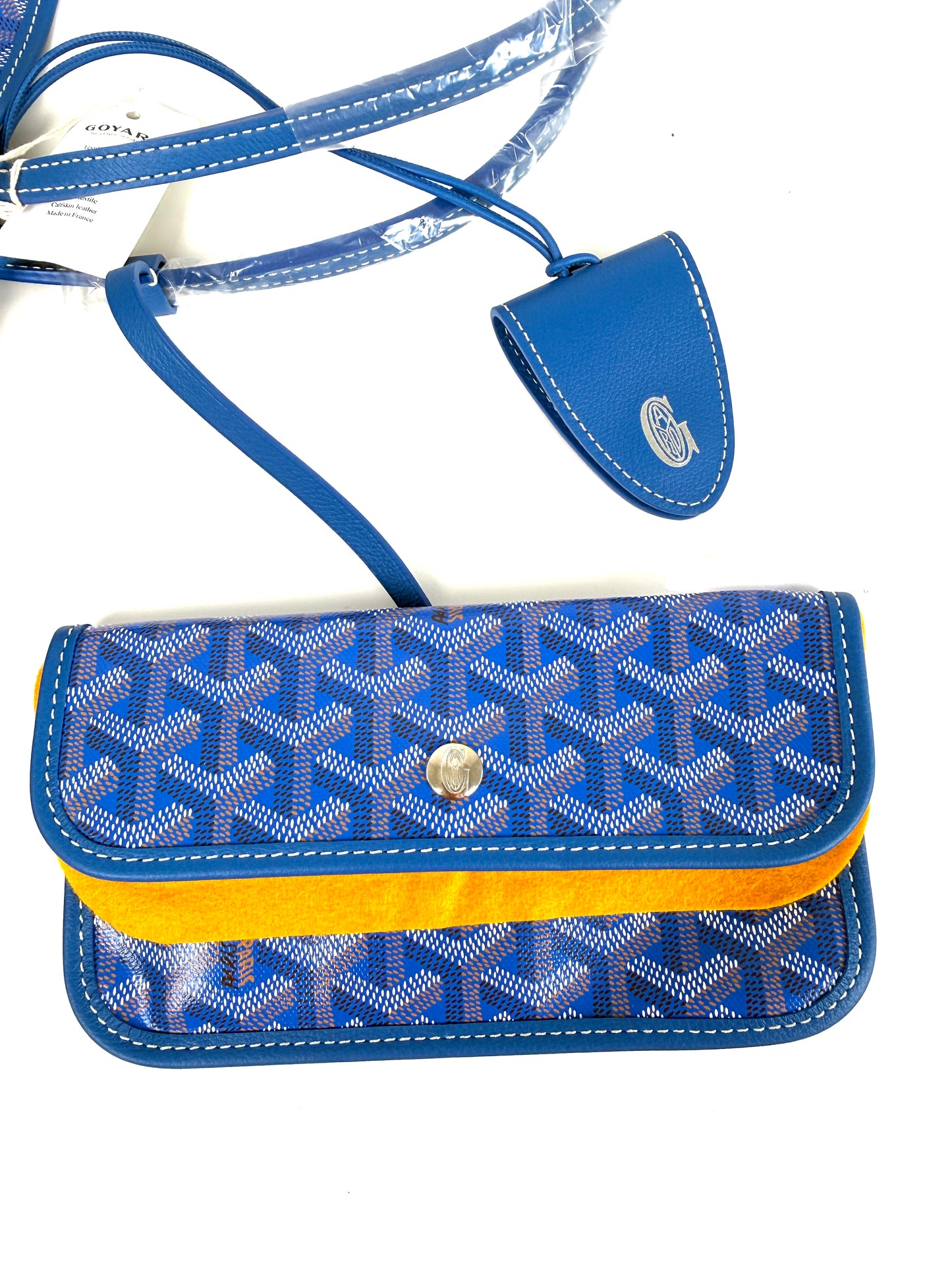 GOYARD Goyardine Saint Louis GM Blue 2026 Tote Bag with Pouch New