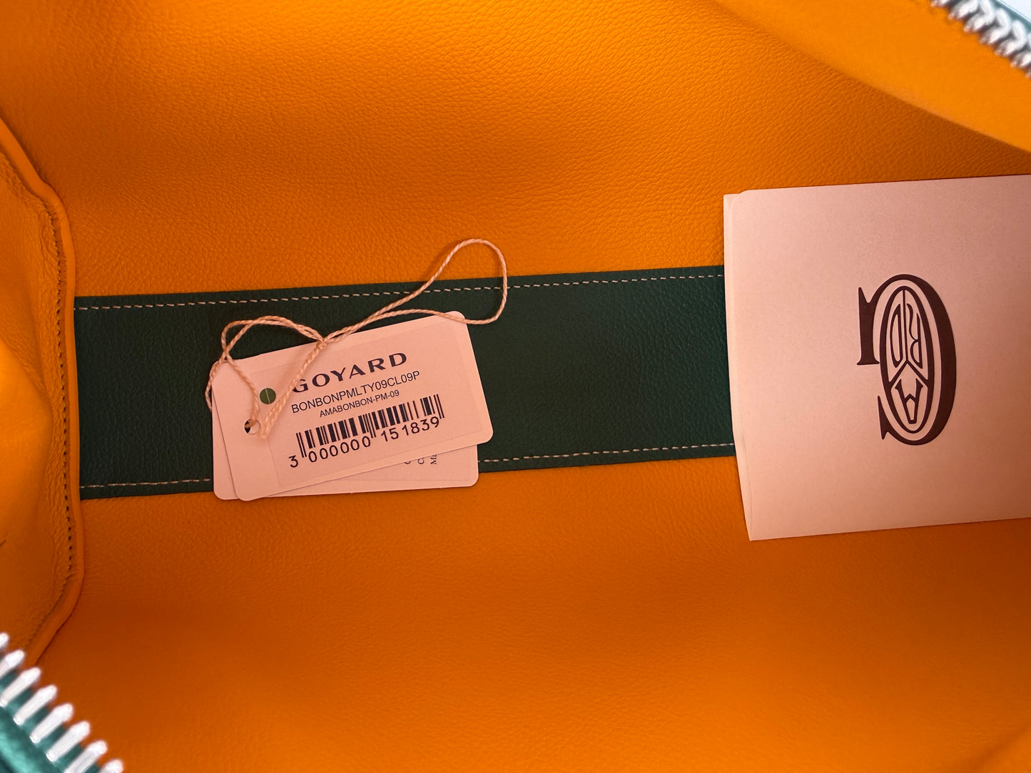 Goyard Bonbonniere Green Goyardine Calfskin Leather Shoulder Bag New