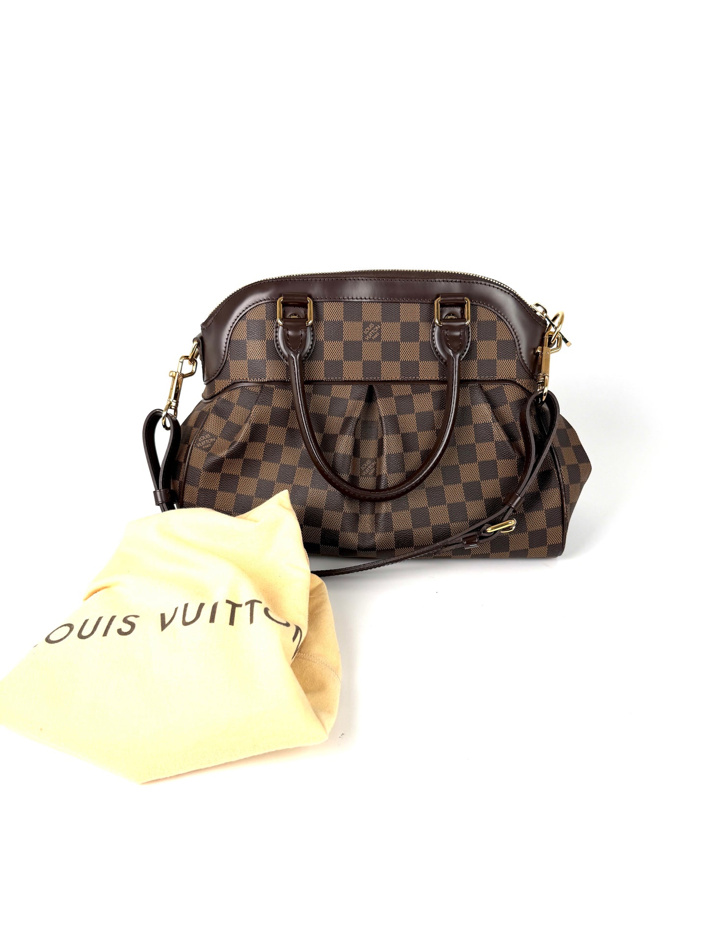 LOUIS VUITTON Trevi Damier Ebene PM Brown Shoulder Bag Luxury consignment