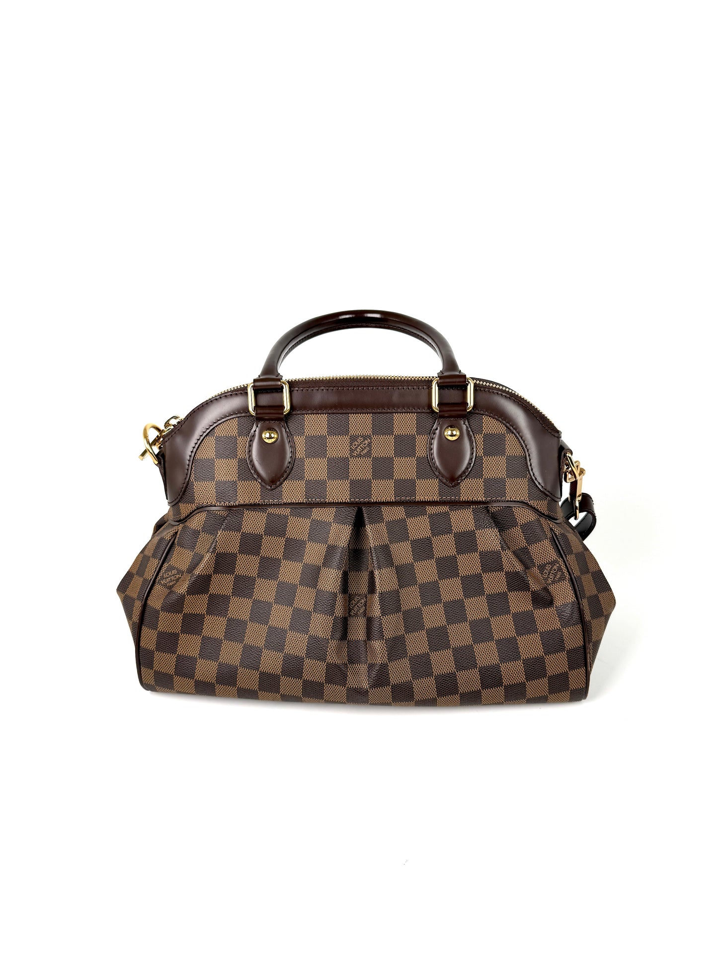 LOUIS VUITTON Trevi Damier Ebene PM Brown Shoulder Bag