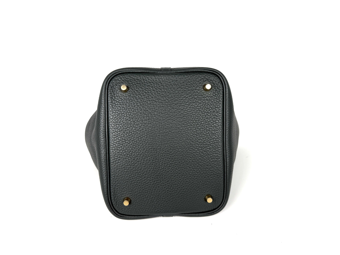 New HERMES Picotin Lock 22 MM Vert Mangrove Green Taurillon Clemence Satchel Top Handle Bag
