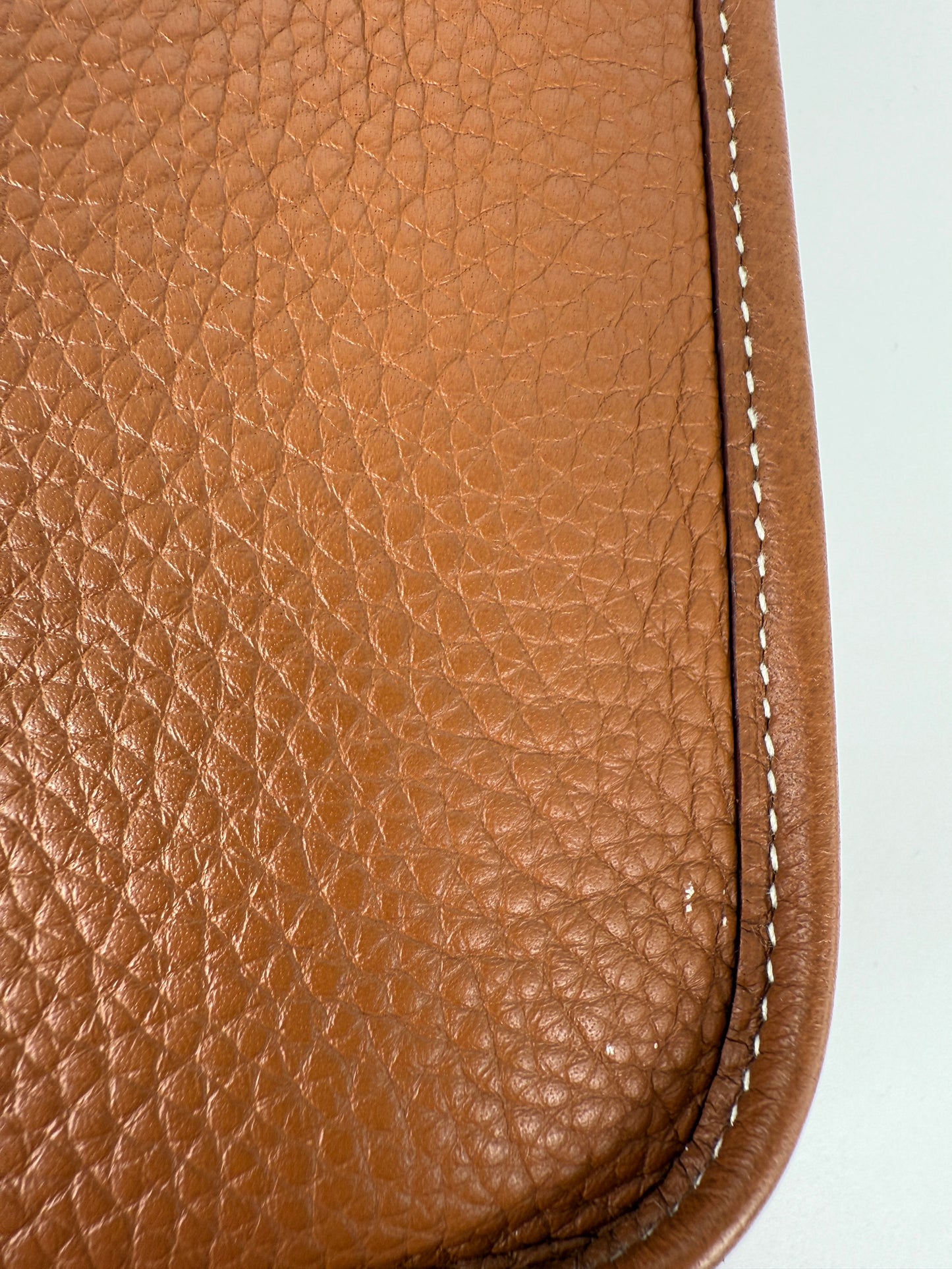 HERMES Mini Evelyne TPM 16 Gold Leather Crossbody Bag