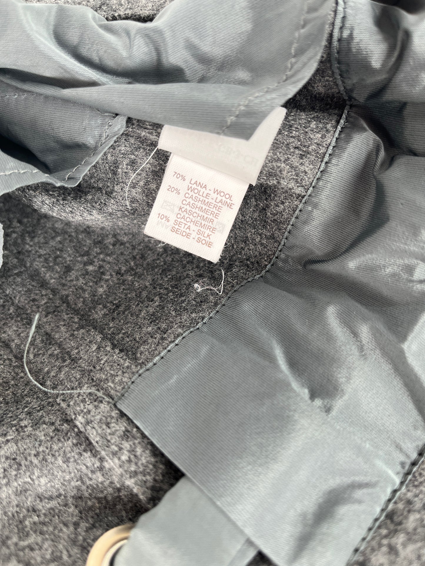 Brunello Cucinelli Gray Hooded Wool Cashmere Blazer Jacket 42 4 6
