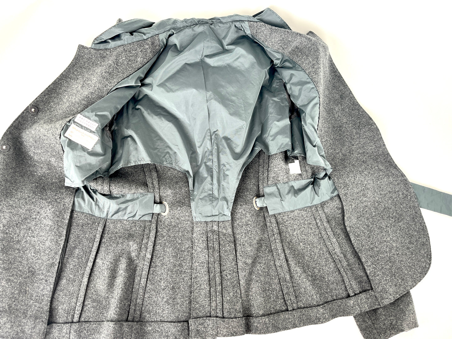 Brunello Cucinelli Gray Hooded Wool Cashmere Blazer Jacket 42 4 6