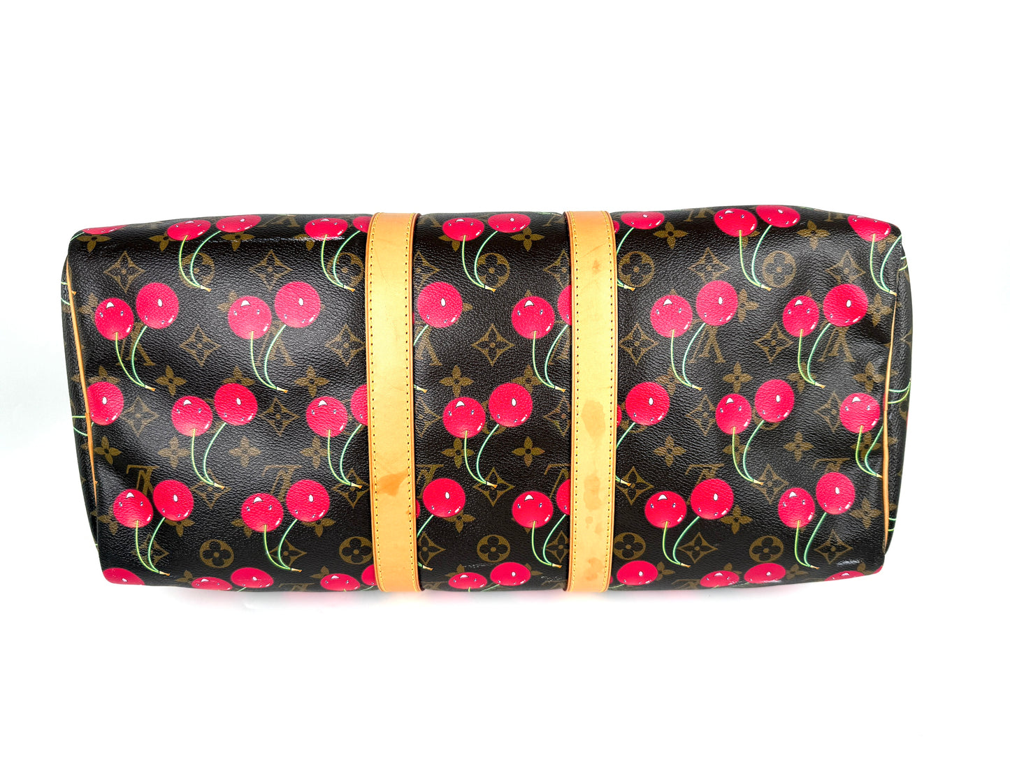 Vintage Louis Vuitton Keepall 45 Takashi Murakami Cerises Monogram Duffle Weekender Cherry Travel Bag