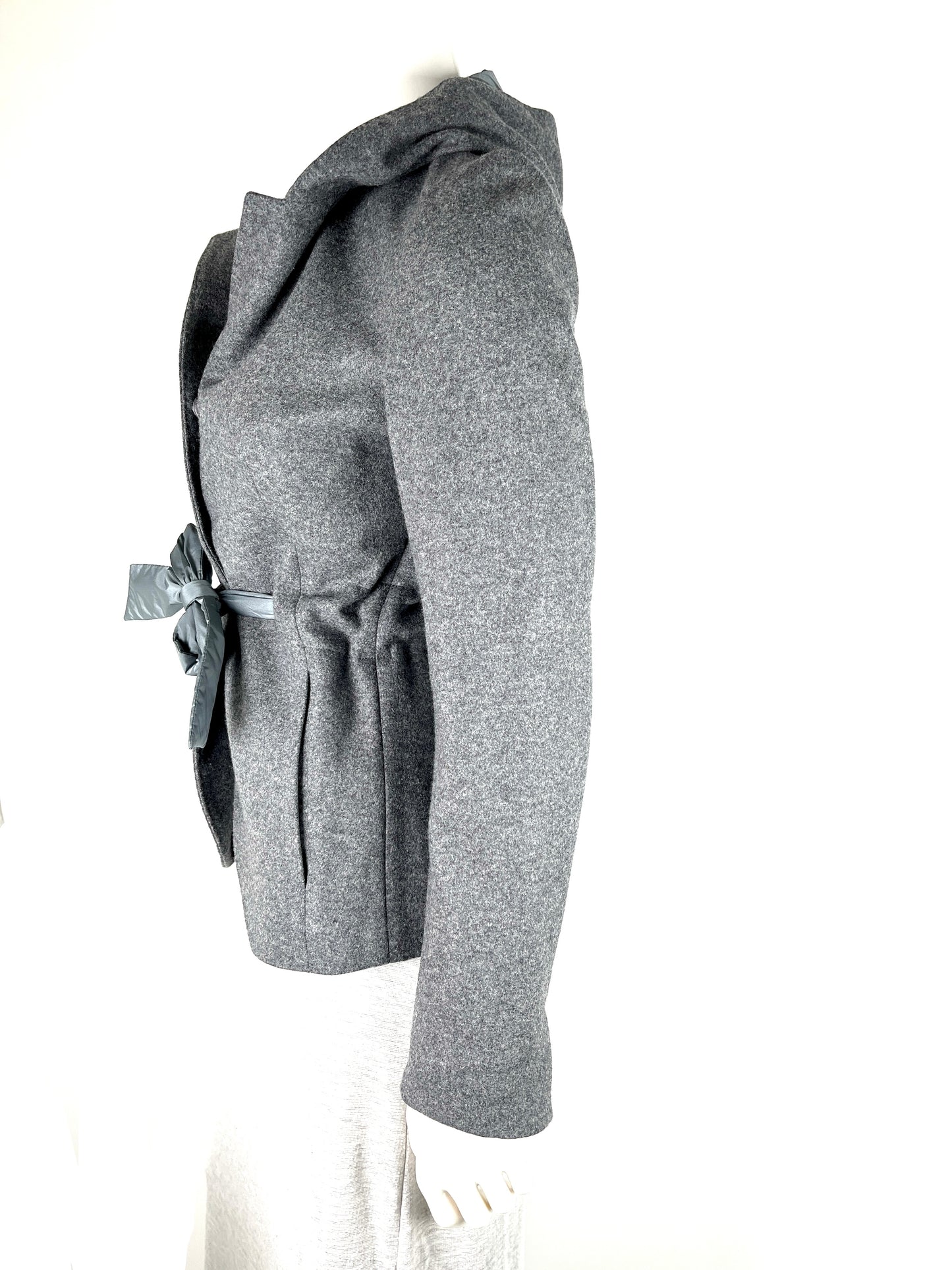 Brunello Cucinelli Gray Hooded Wool Cashmere Blazer Jacket 42 4 6