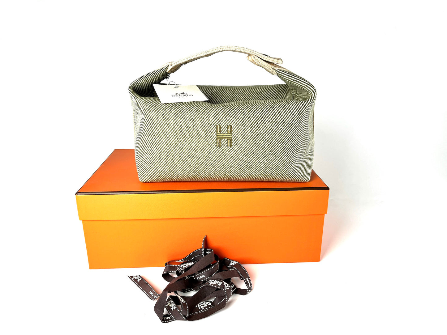 New HERMES Bride-A-Brac H Natte Wool GM Vert Green Pouch Toiletry BagNew HERMES Bride-A-Brac H Natte Wool GM Vert Green Pouch Toiletry Bag