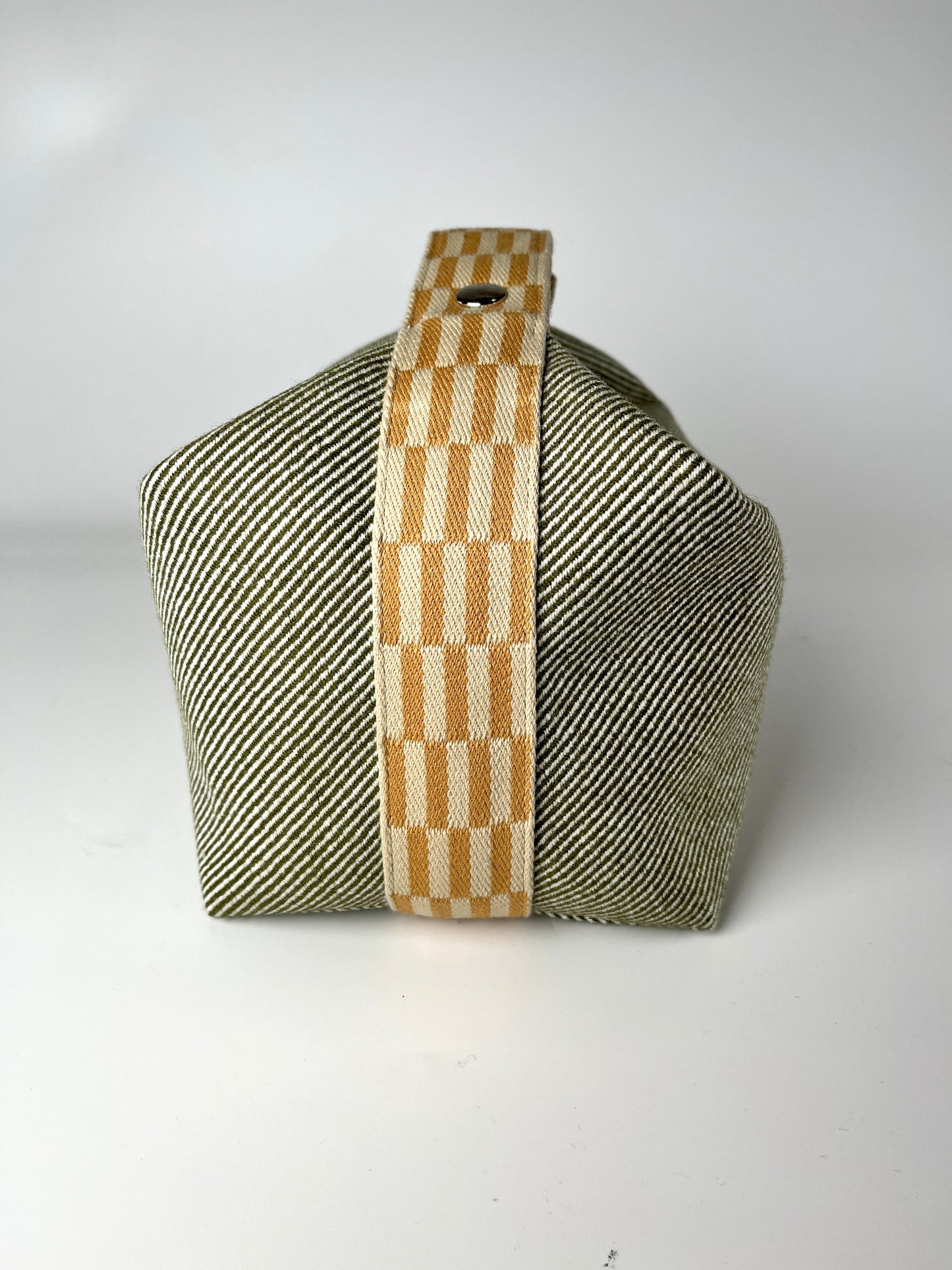 New HERMES Bride-A-Brac H Natte Wool GM Vert Green Pouch Toiletry Bag