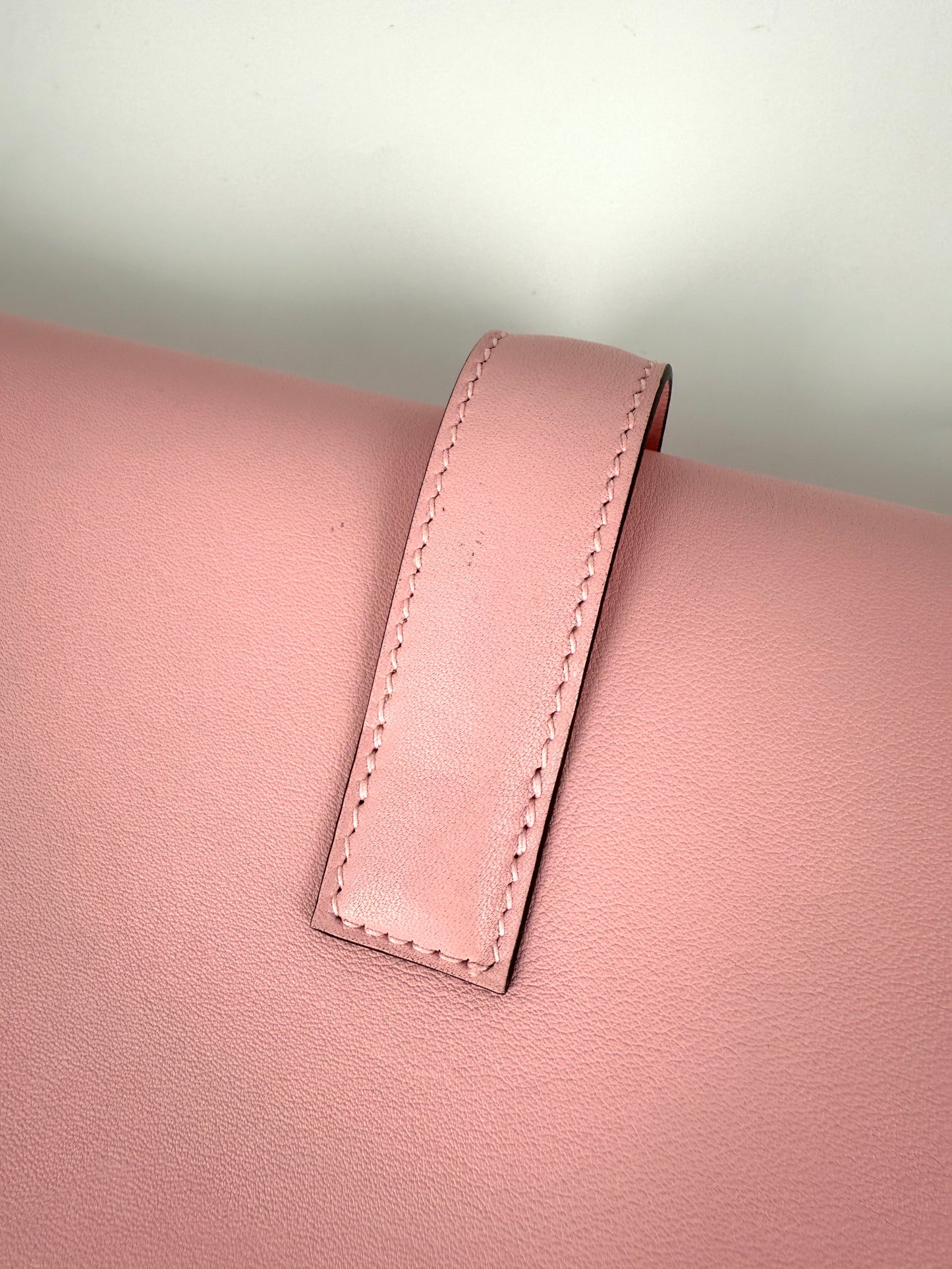 HERMES Jige Elan 29 Rose Sakura Pink Swift Leather Clutch