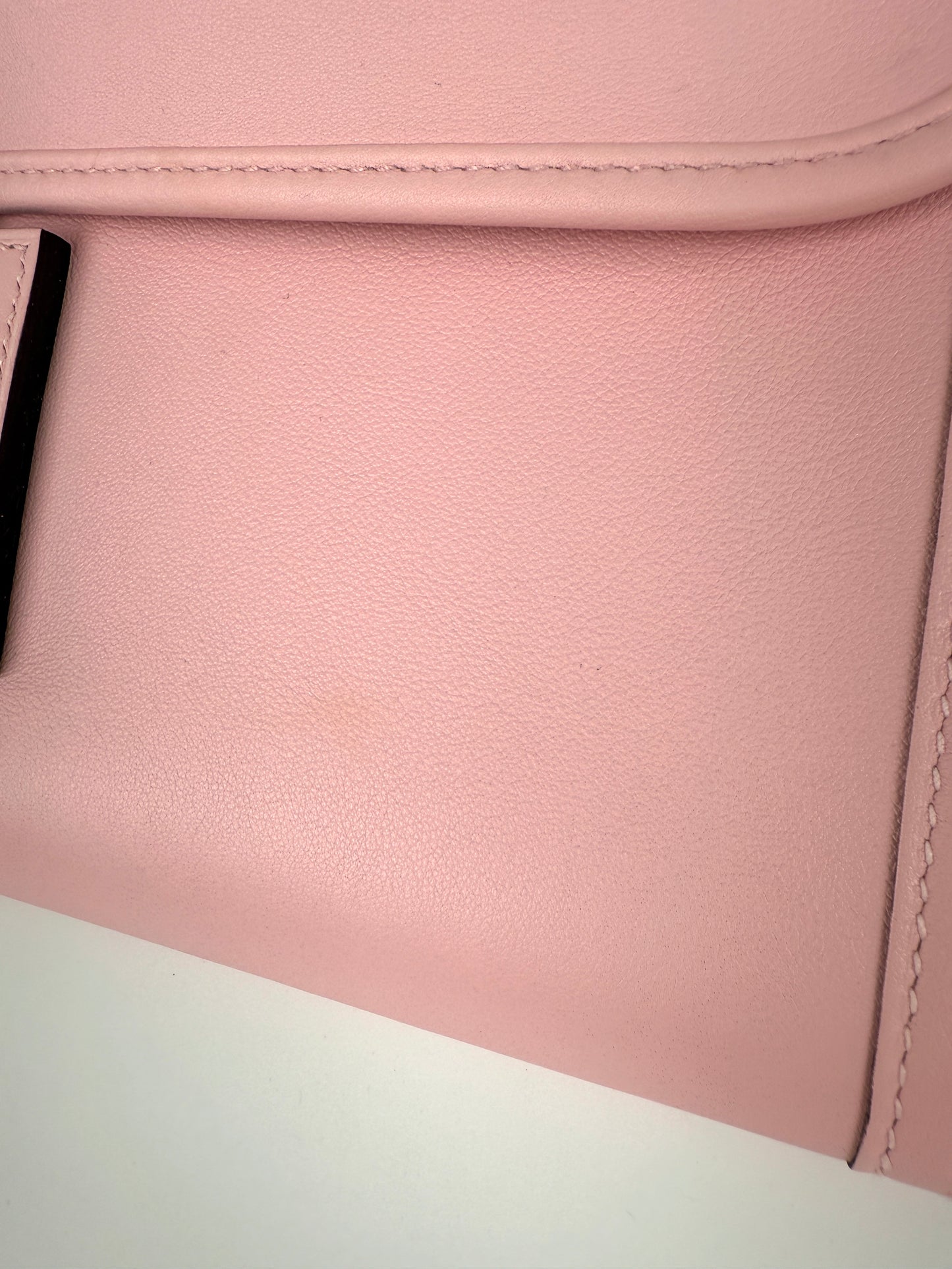 HERMES Jige Elan 29 Rose Sakura Pink Swift Leather Clutch