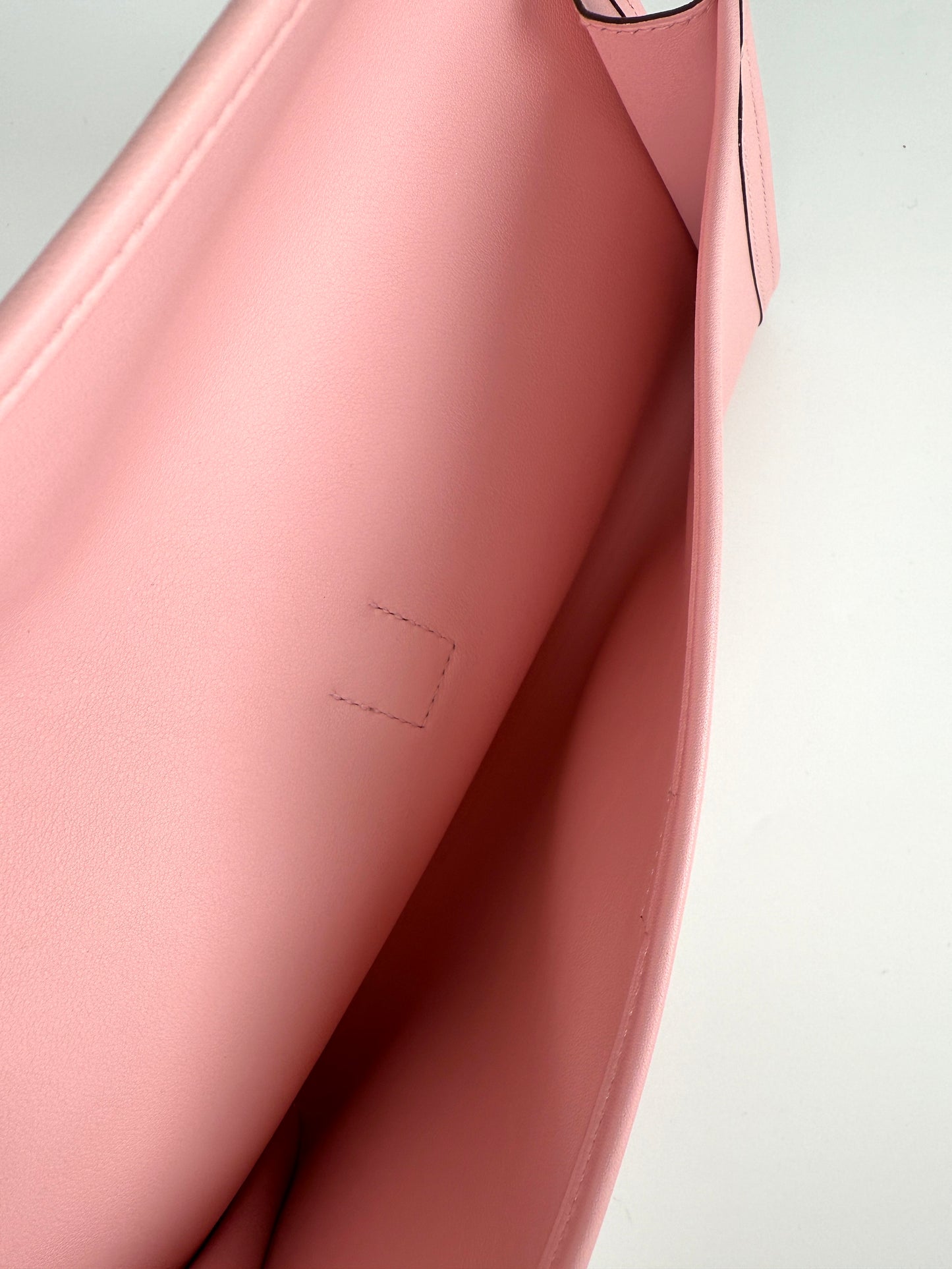 HERMES Jige Elan 29 Rose Sakura Pink Swift Leather Clutch