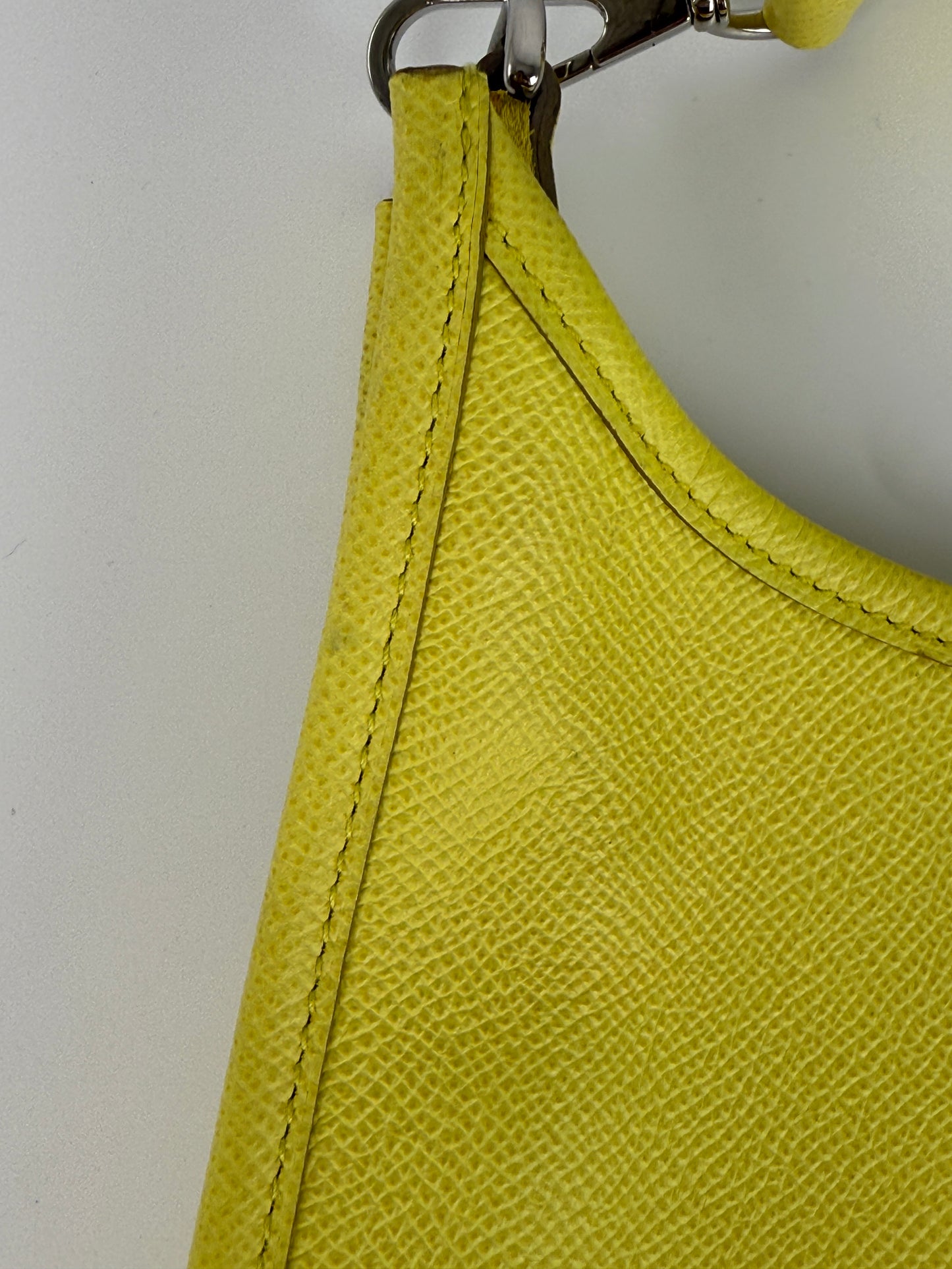 HERMES Evelyne III 33 GM Lime Yellow Epsom Leather Crossbody Bag