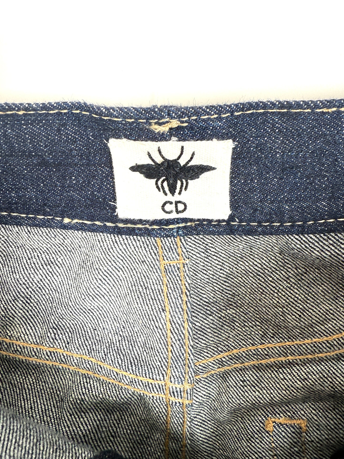 Christian Dior Oblique Boyfriend High Rise Cropped Blue Dark Denim Jeans 38, 6