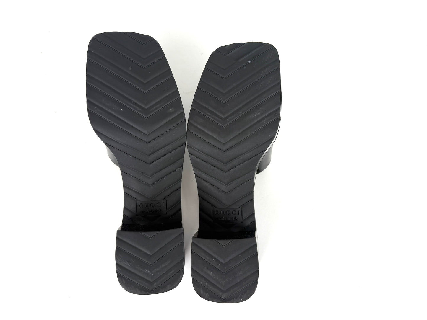 GUCCI Rubber Black Platform Slide Sandals 36, 6