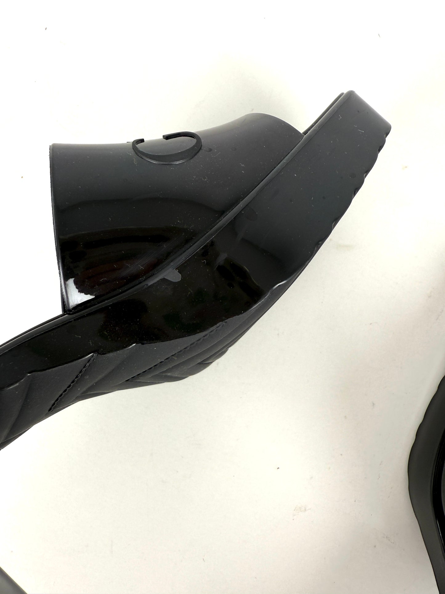 GUCCI Rubber Black Platform Slide Sandals 36, 6
