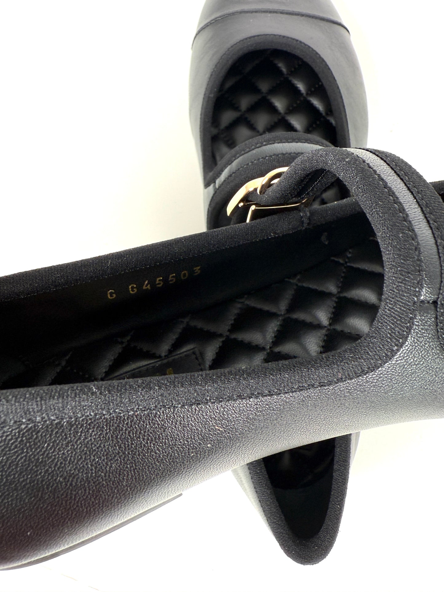 CHANEL Mary Janes 2025 Black Cap Toe CC Logo Flats 39 8