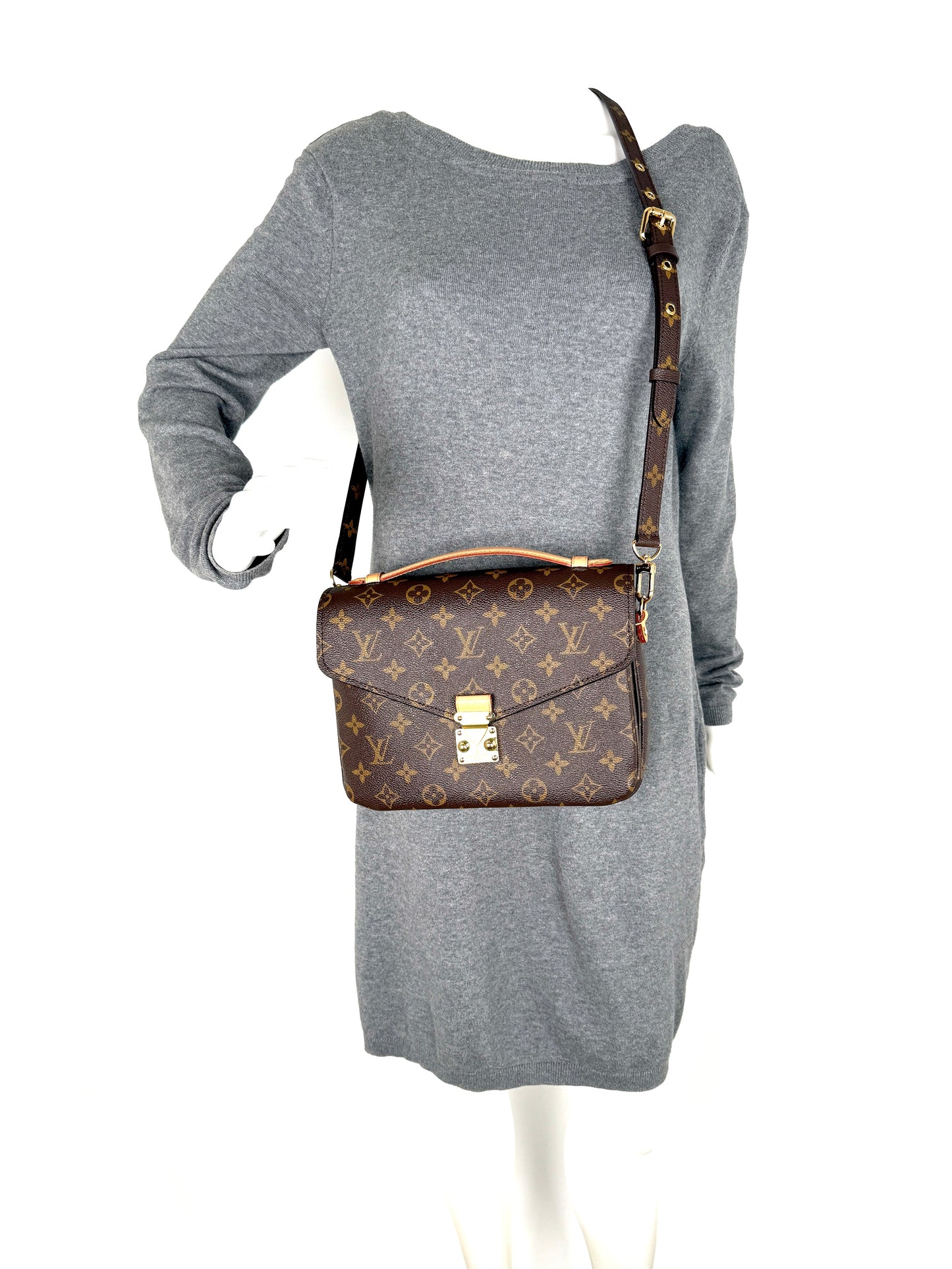 Louis Vuitton Pochette Metis Monogram Top Handle Crossbody Bag
