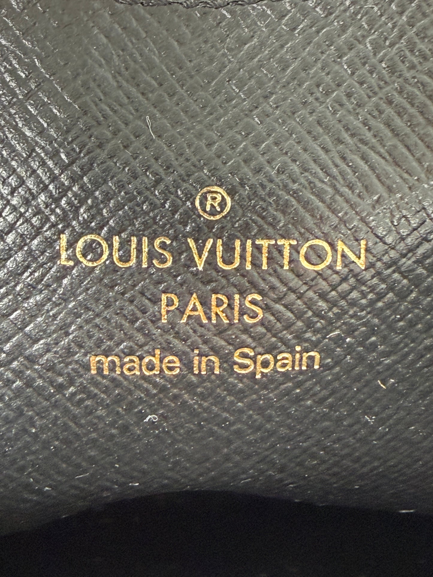 LOUIS VUITTON Slim Purse Brown Monogram Black Leather Zip Wallet