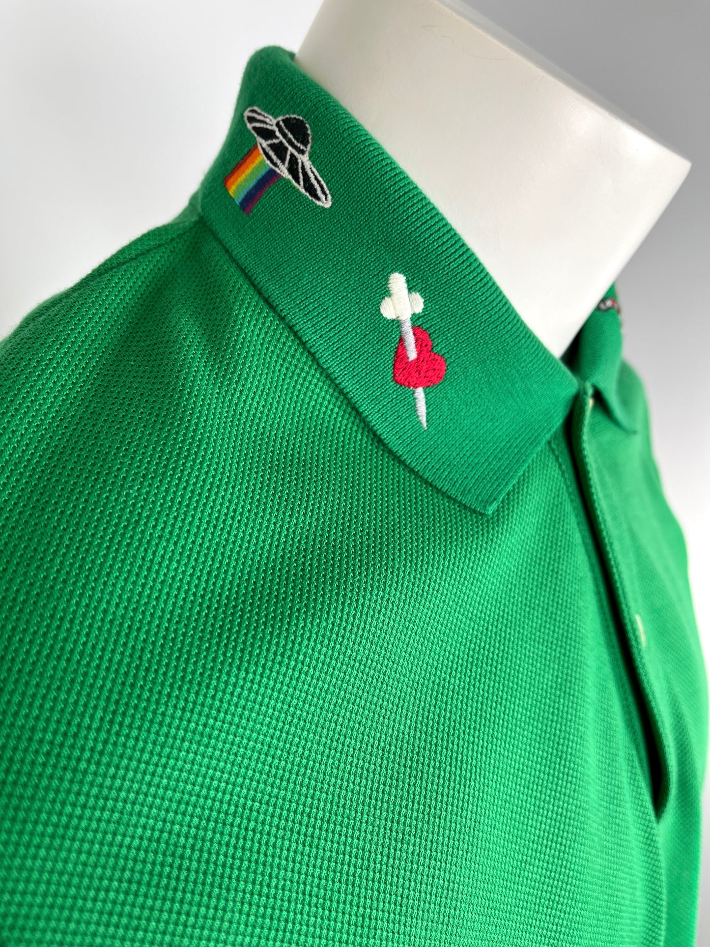 GUCCI Men’s Cotton Collared Short Sleeved Web Green Red Polo Shirt Top L