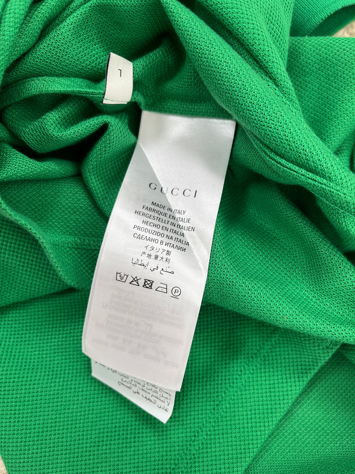 GUCCI Men’s Cotton Collared Short Sleeved Web Green Red Polo Shirt Top L