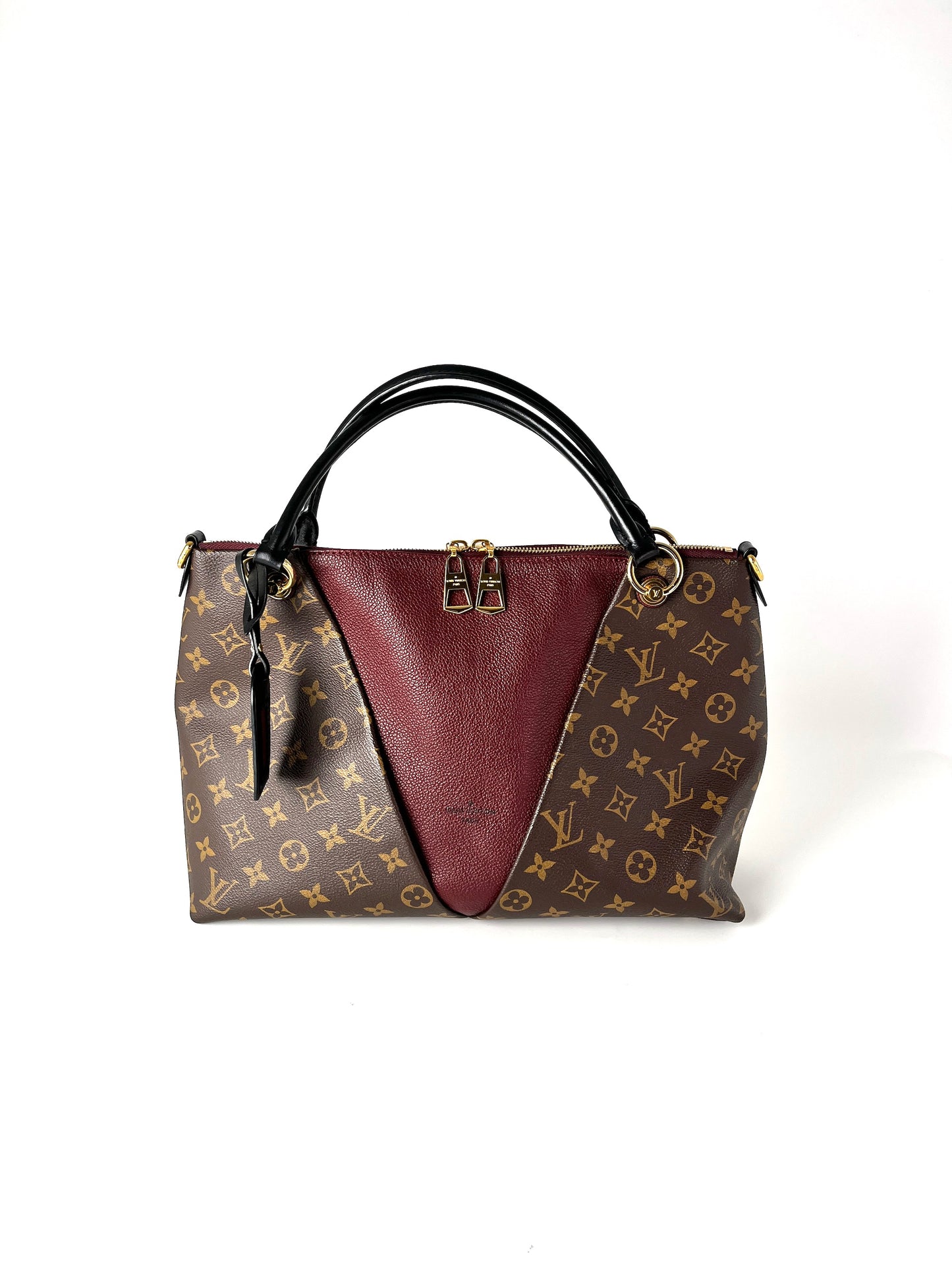 Louis Vuitton Monogram V MM Brown Bordeaux Tote Bag