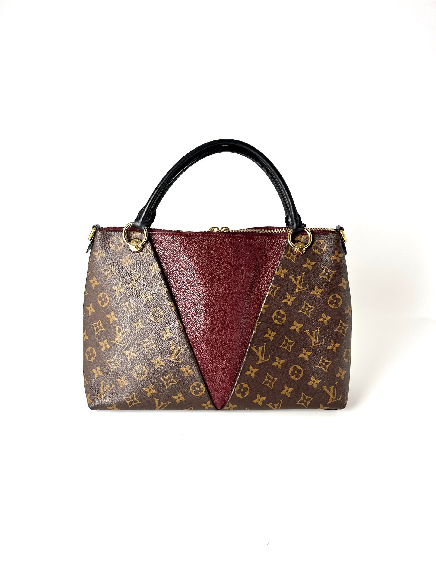 Louis Vuitton Monogram V MM Brown Bordeaux Tote Bag