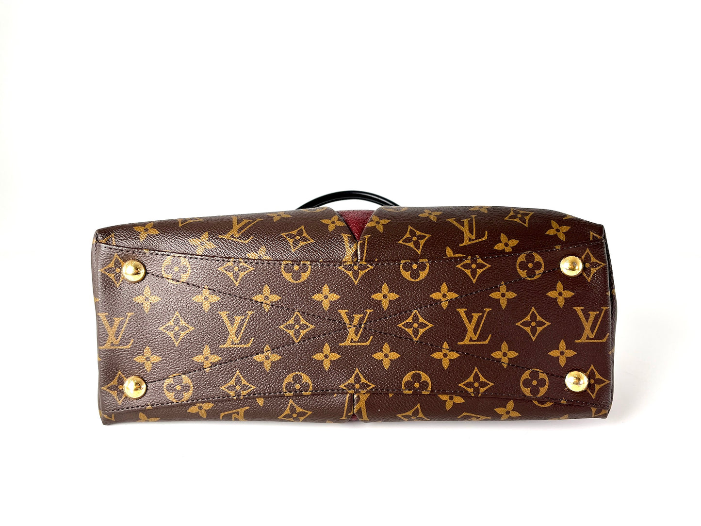 Louis Vuitton Monogram V MM Brown Bordeaux Tote Bag
