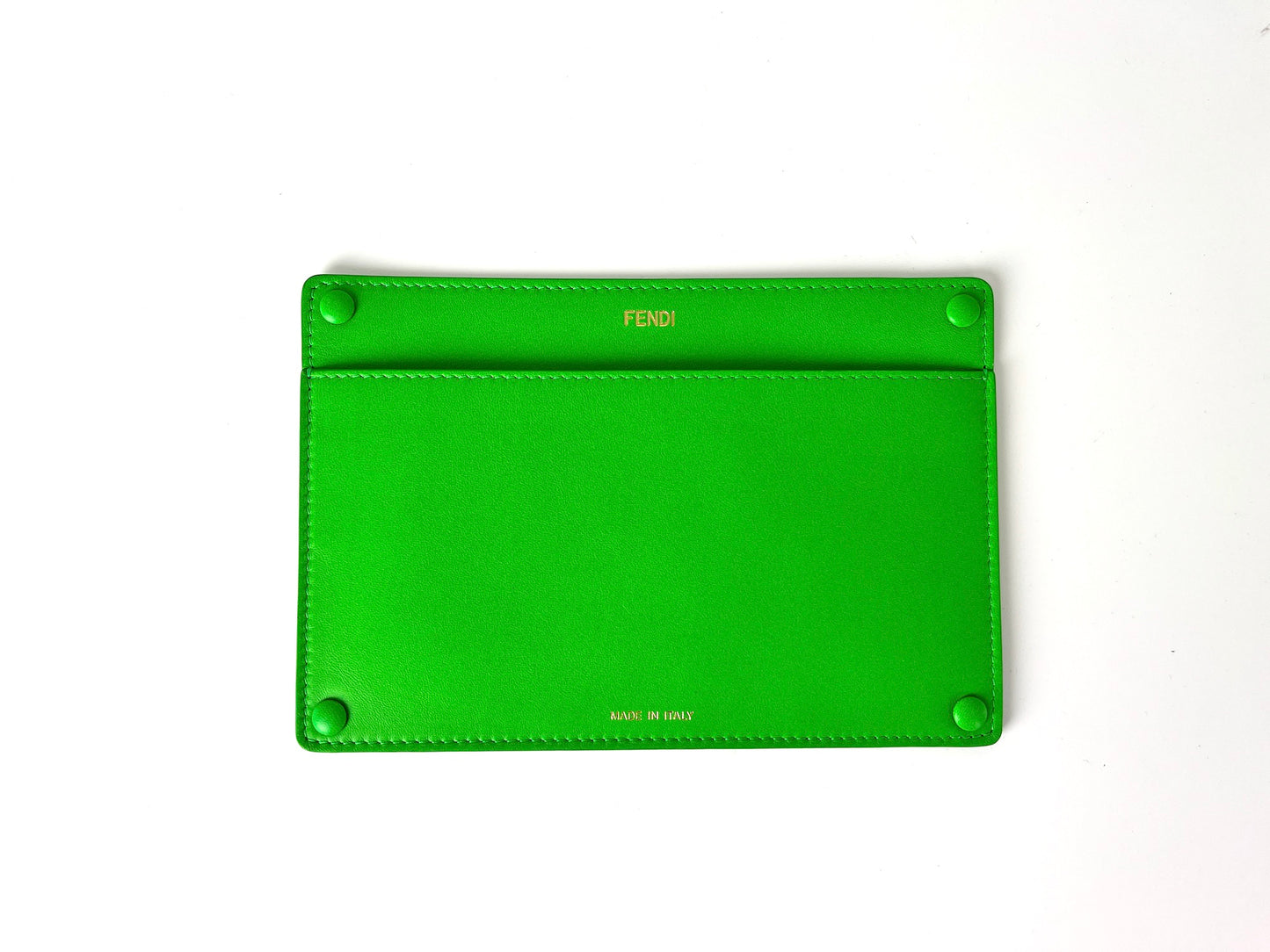 New FENDI Green Peekaboo Nappa Leather Tomatillo Pocket
