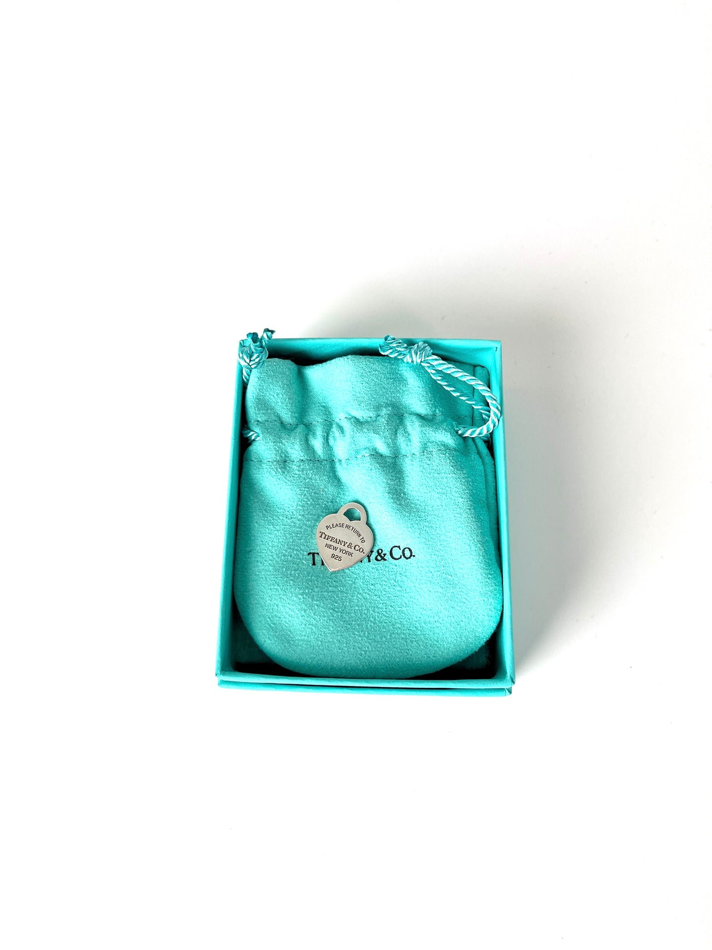 Tiffany & Co Small Sterling Silver Heart Return To Tag Charm Pendant