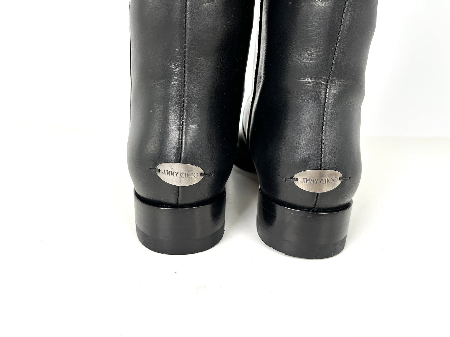 New Jimmy Choo Hyson Black Tall Knee Riding Boots 38, 7.5