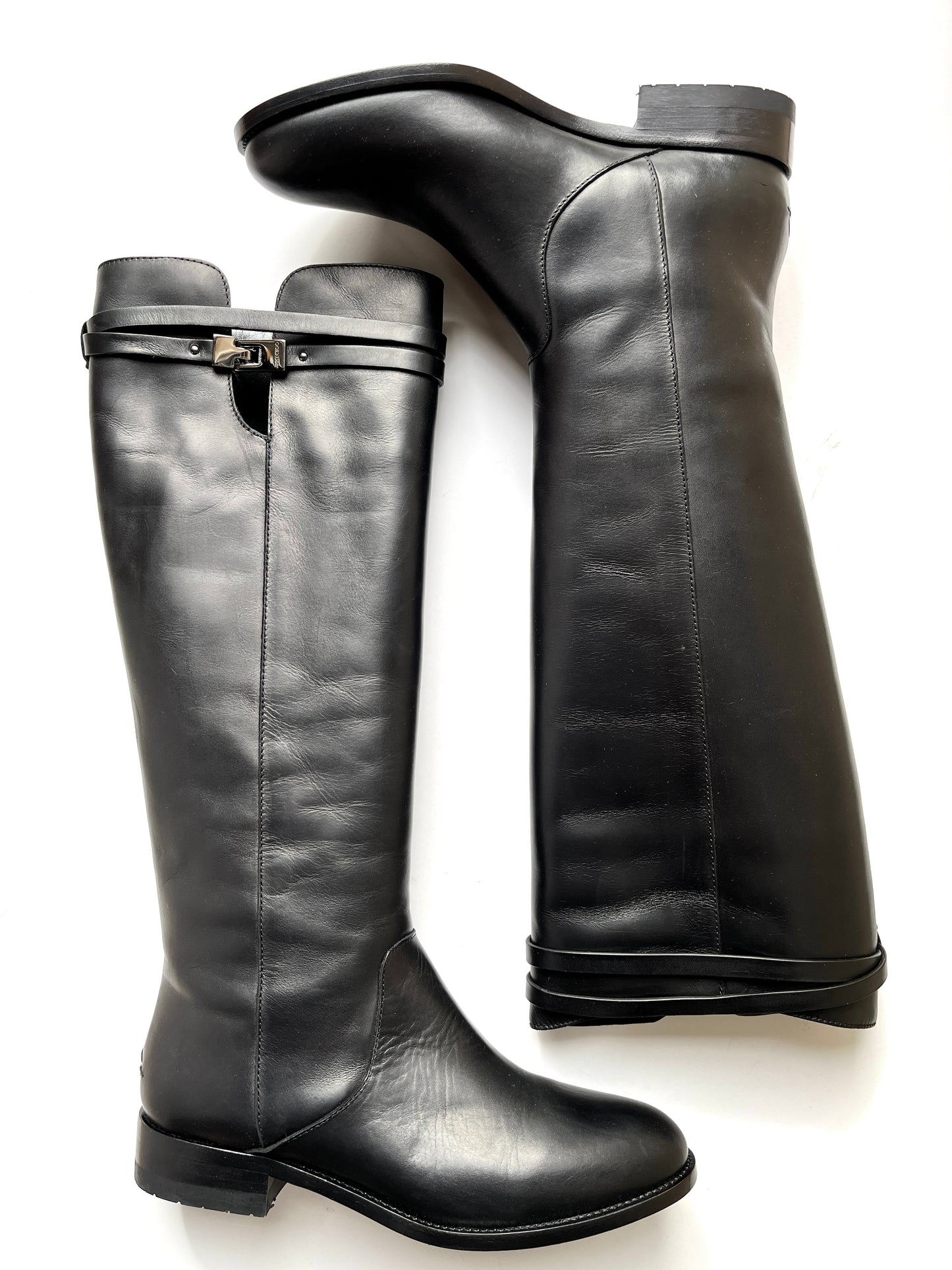 New Jimmy Choo Hyson Black Tall Knee Riding Boots 38, 8