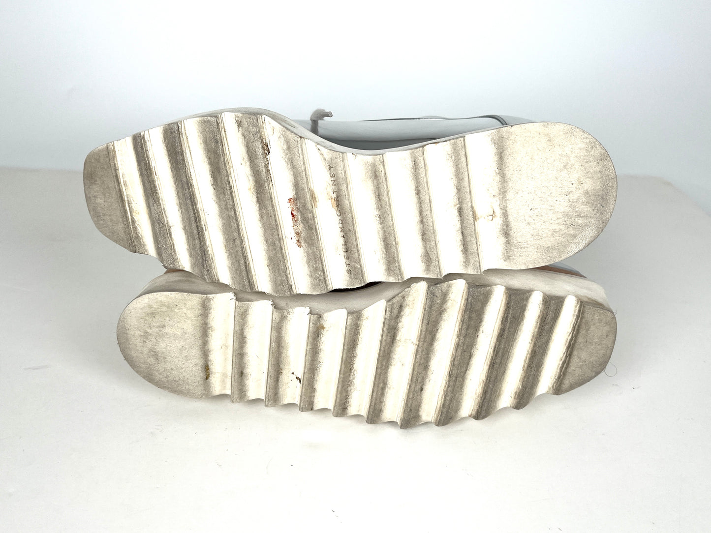 Stella McCartney Platform Silver White Star Sneakers 38 8